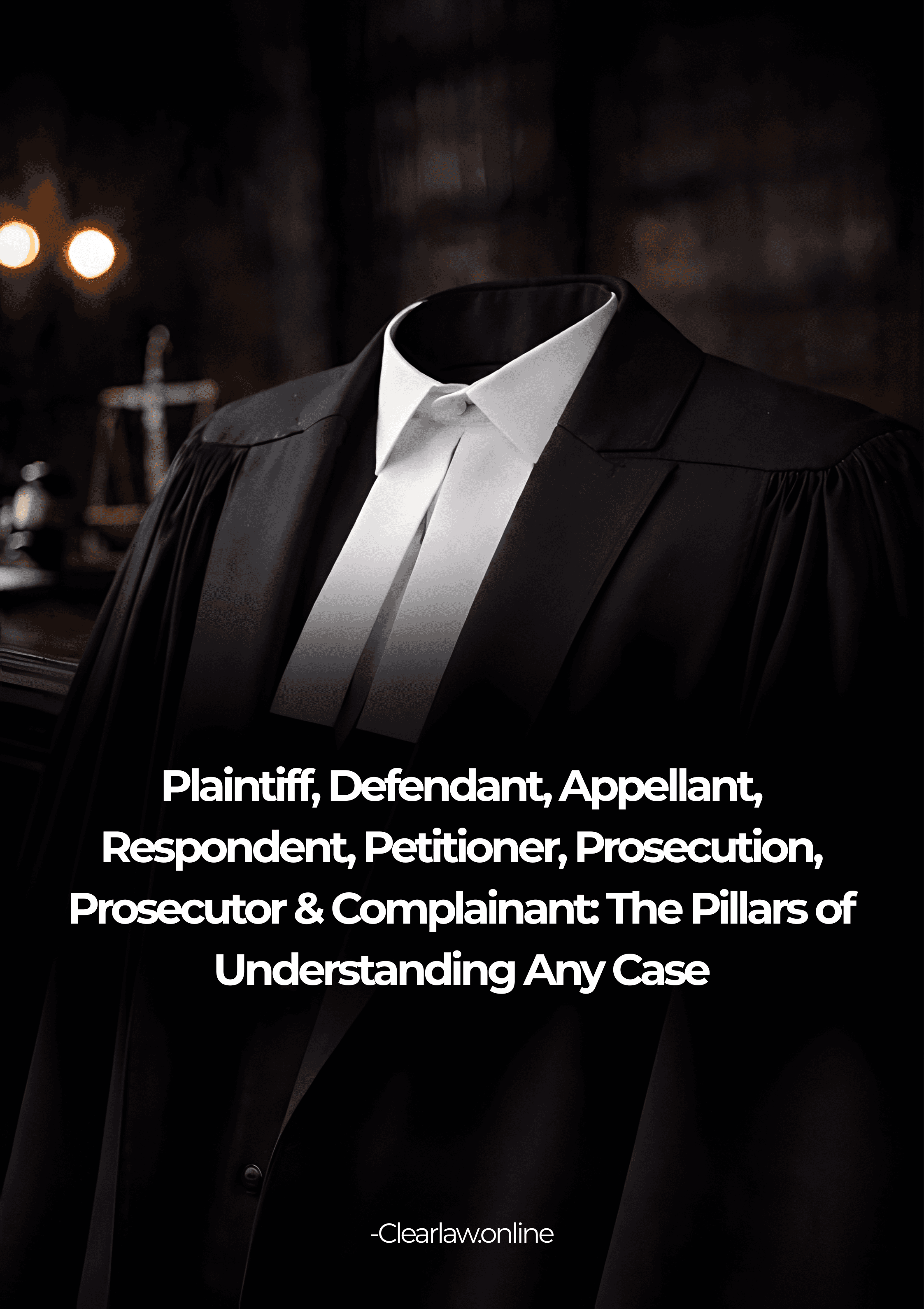 Plaintiff, Defendant, Appellant, Respondent, Petitioner, Prosecution, Prosecutor & Complainant: The Pillars of Understanding Any Case