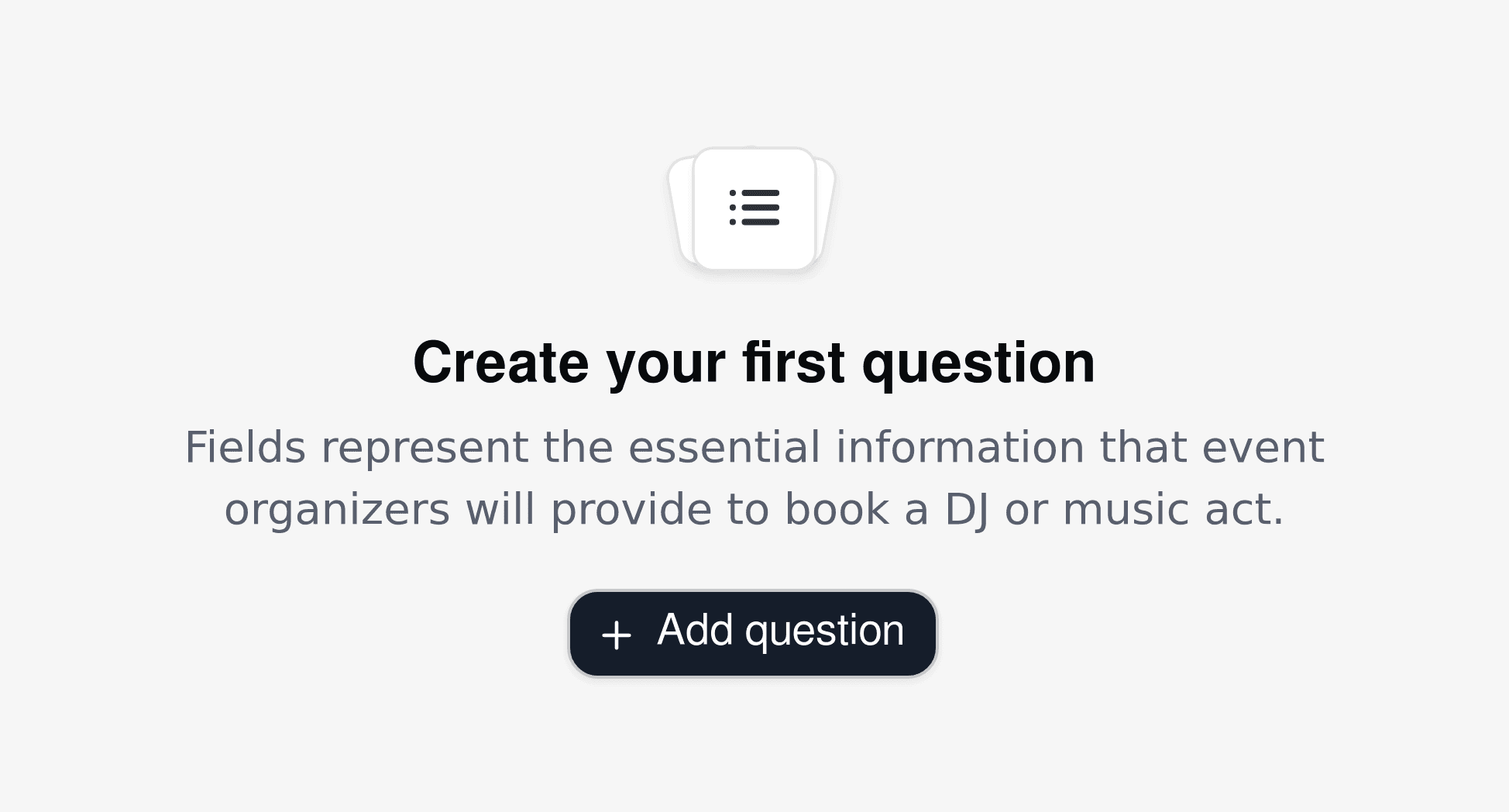 Creating custom event fields for DJ/music booking forms.