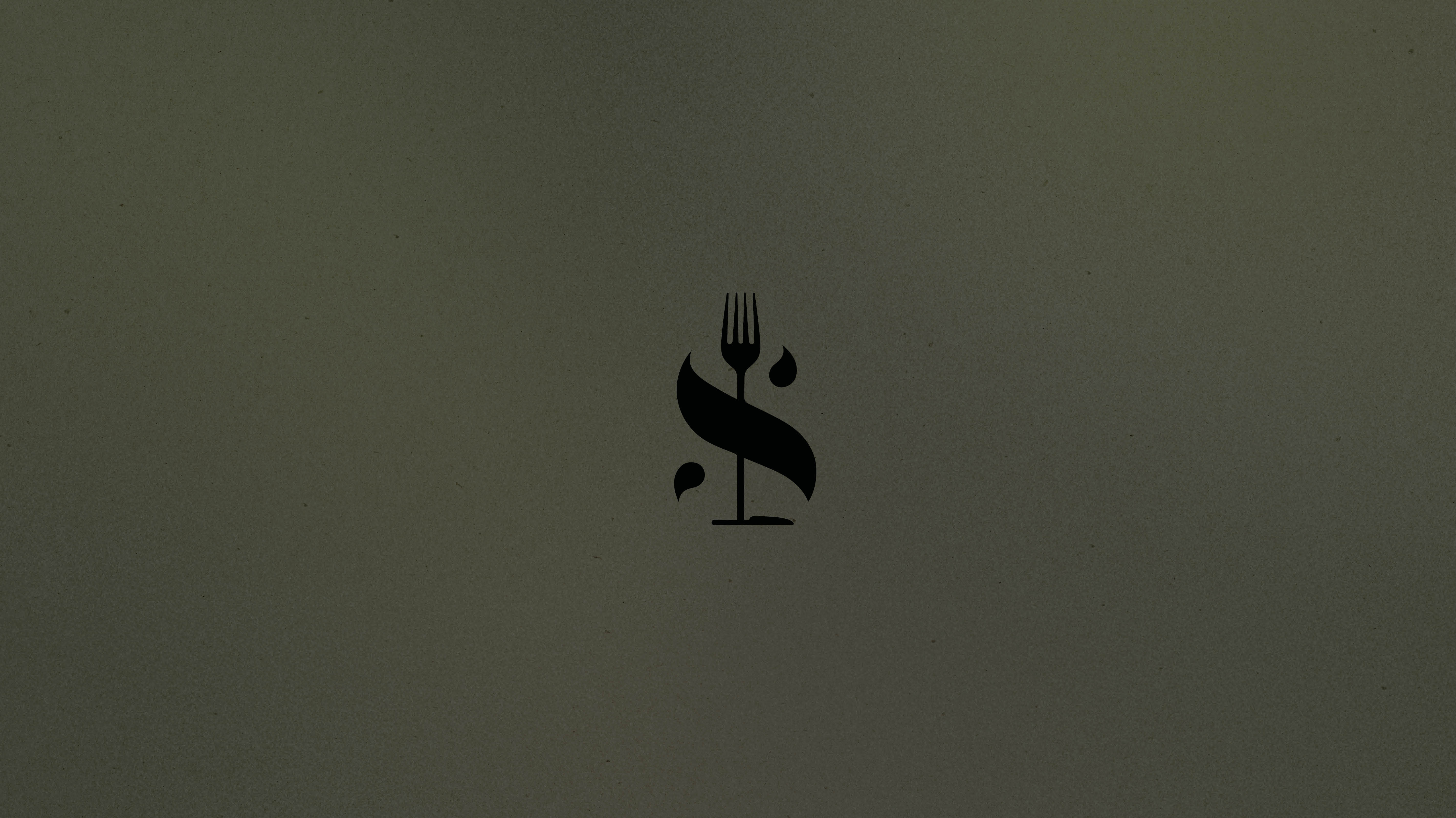 Seb & Lino restaurant brand identity – monogram logo on dark background