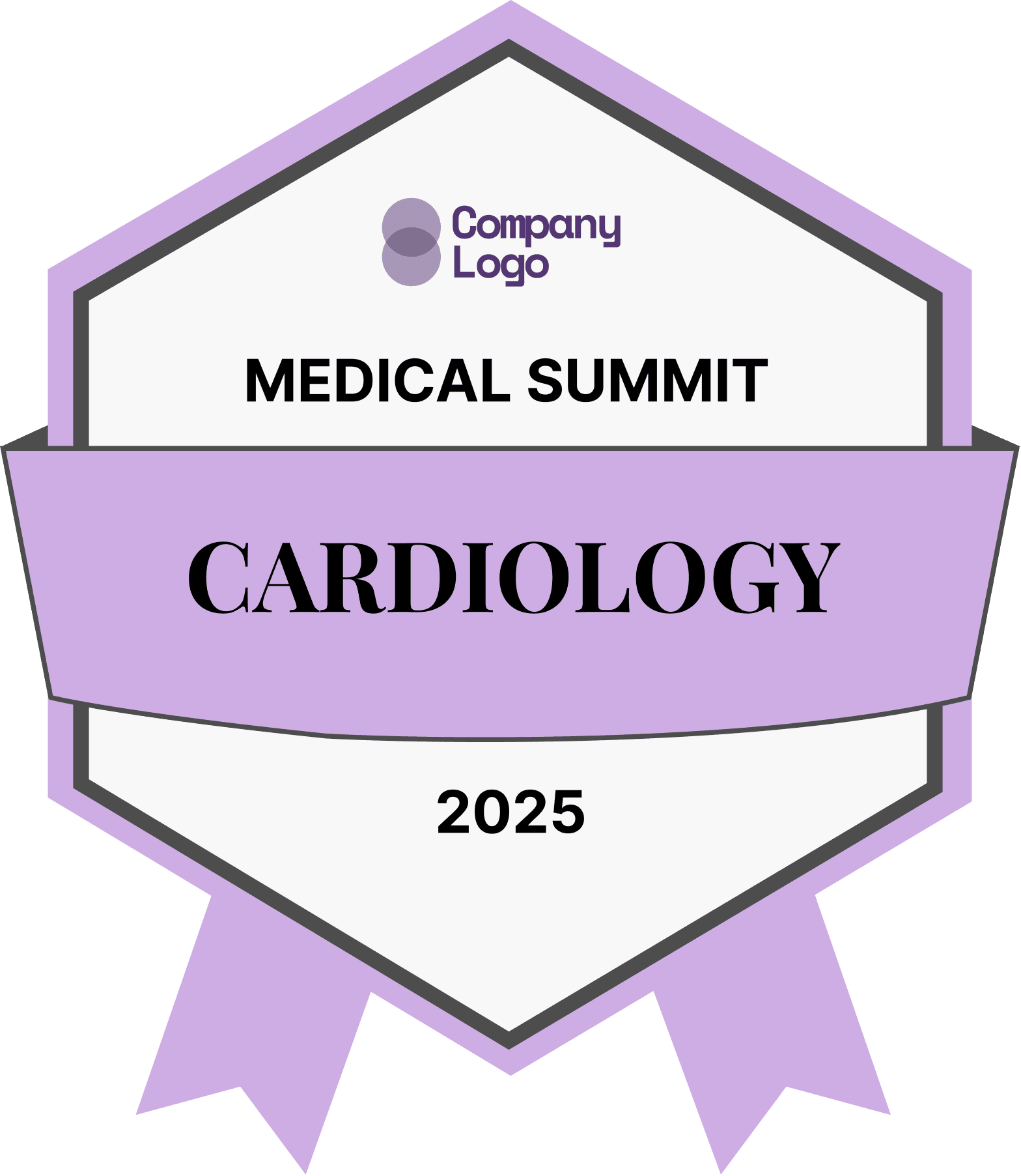 Wauld - Bright and professional purple appreciation badge template