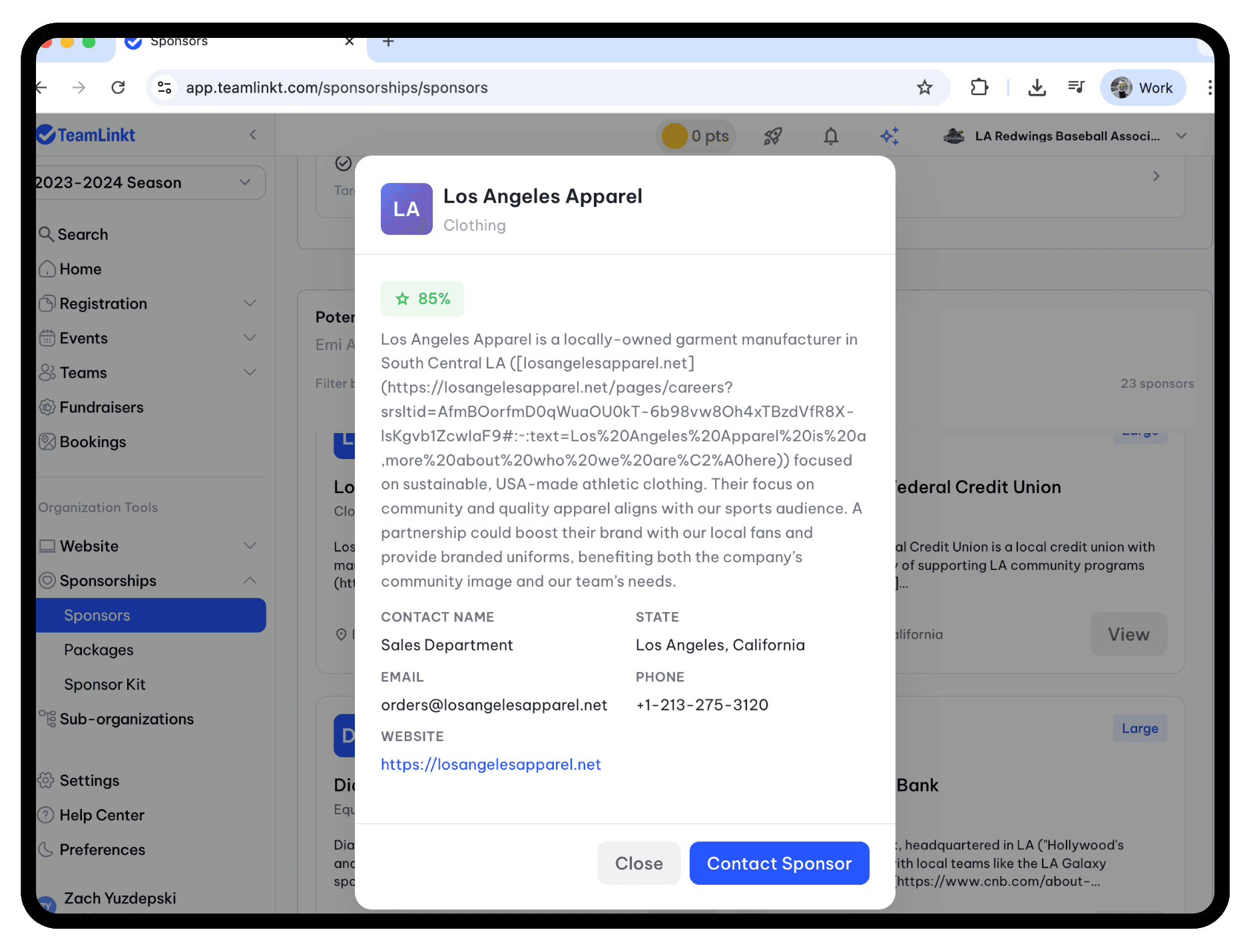 Connect to Digital Gamesheets on a Tablet Device with TeamLinkt
