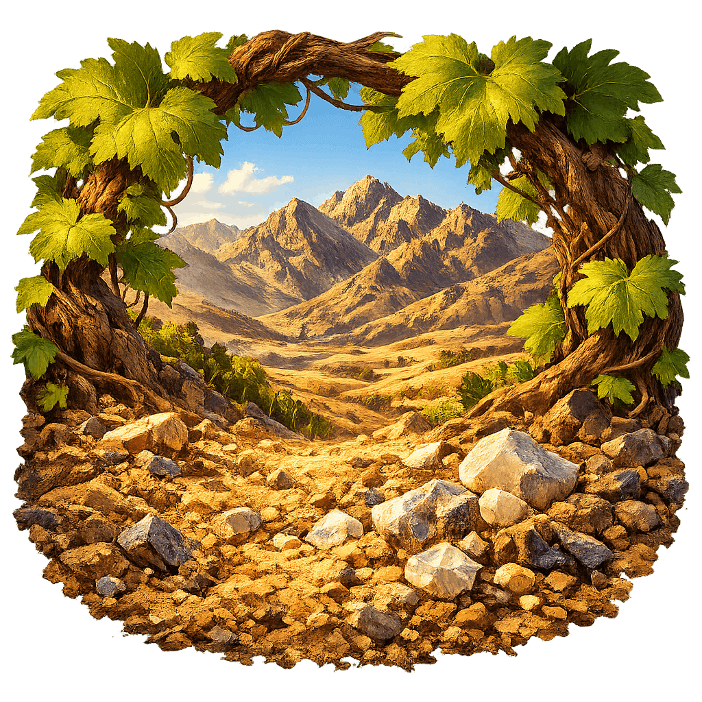 Detailed graphic of the Bannockburn wine region.