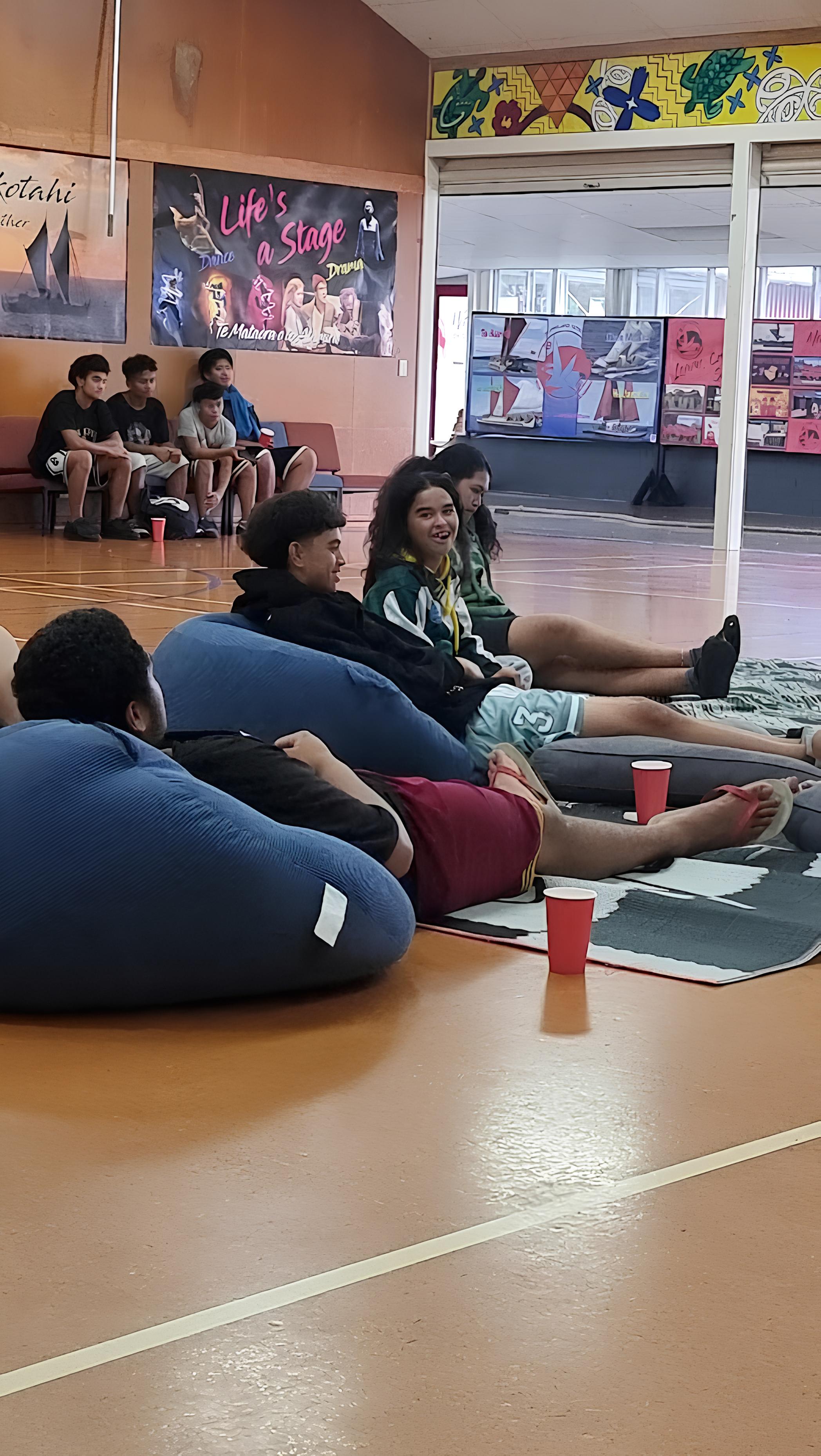 Kids Talking and Relaxing