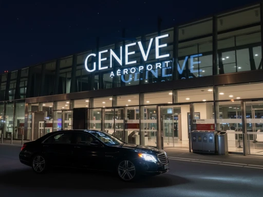 mercedes globe limousine devant l'aeroport de geneve