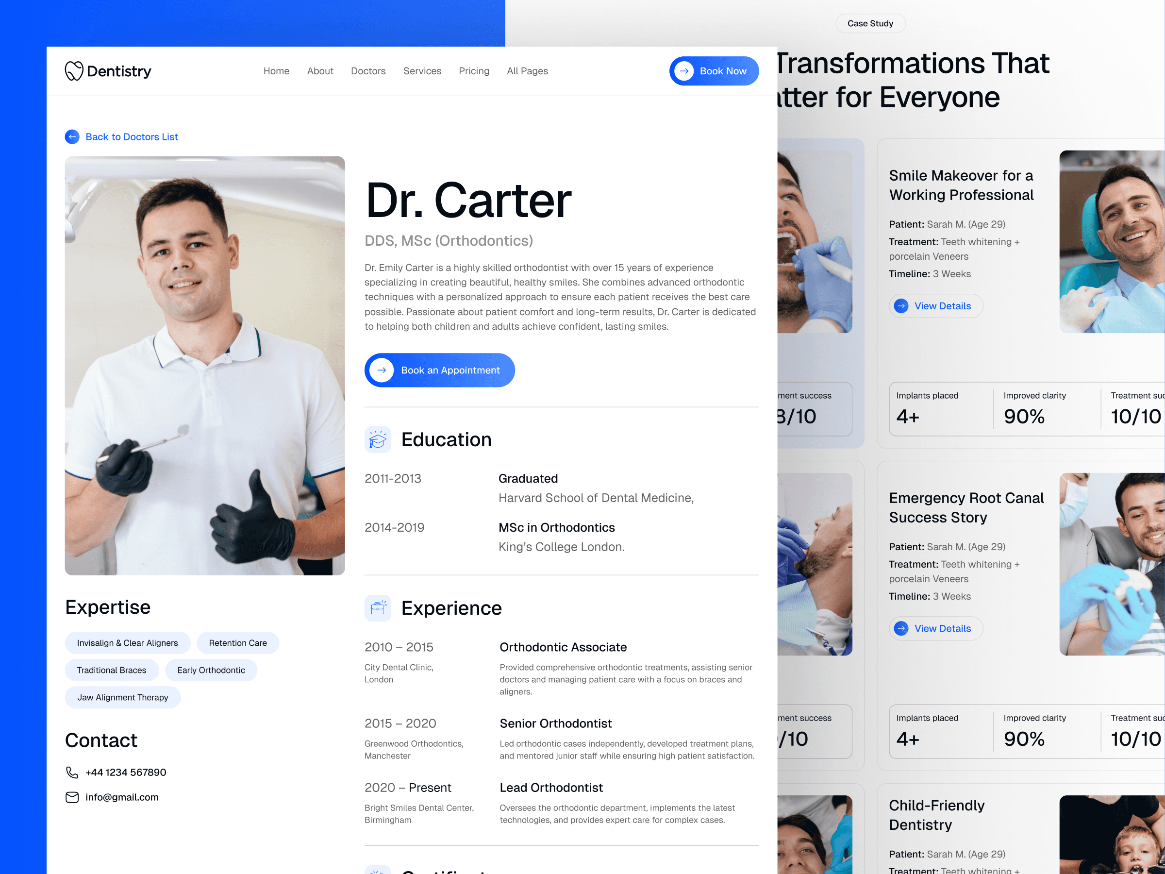 webflow health clinic tempalte