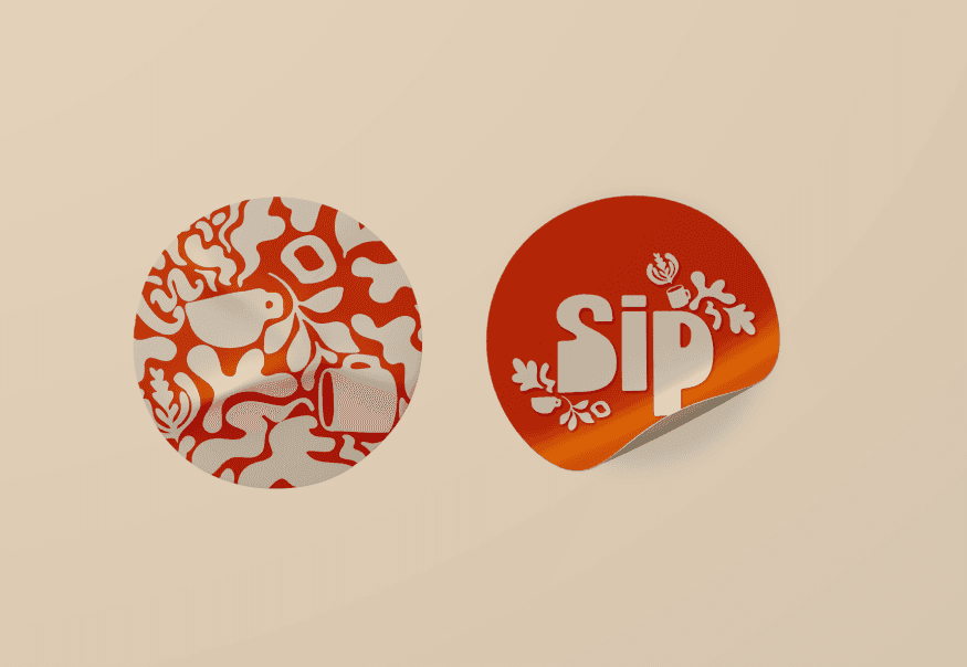 Sticker mit Logo von Sipmore