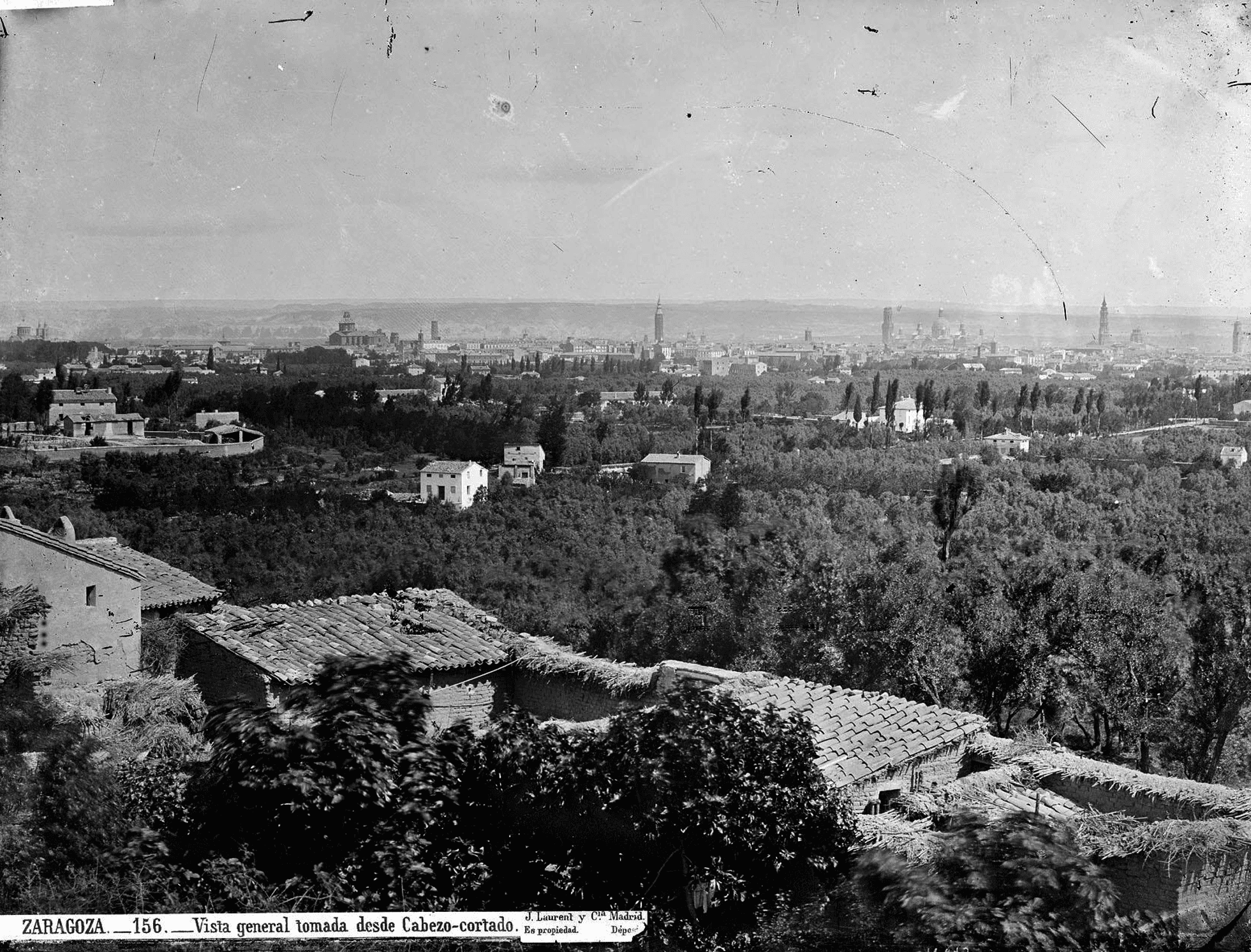 Vista de Zaragoza desde el Cabezo Cortado Jean Laurent c.1877