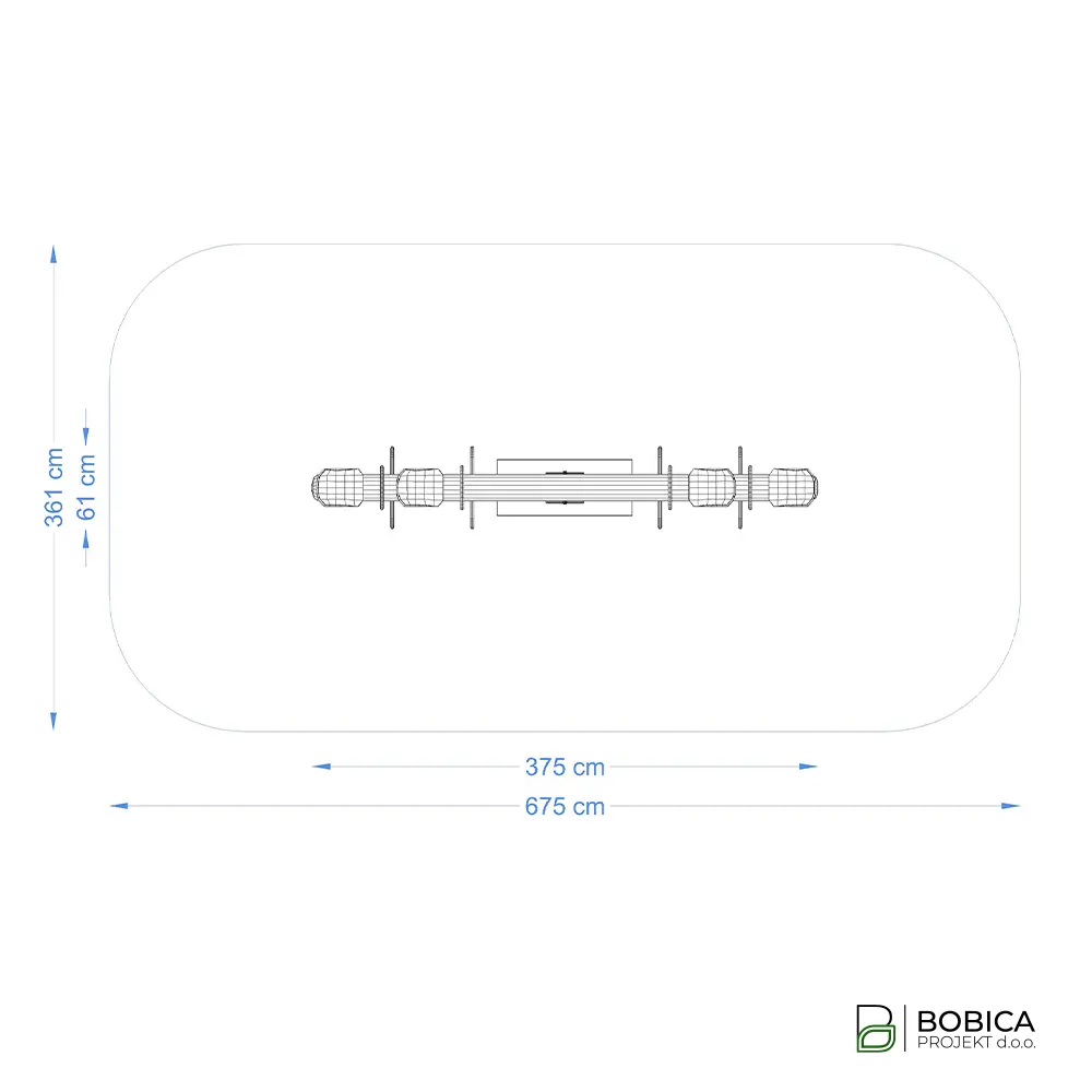 Drvena klackalica s četiri sjedala "Syncro"