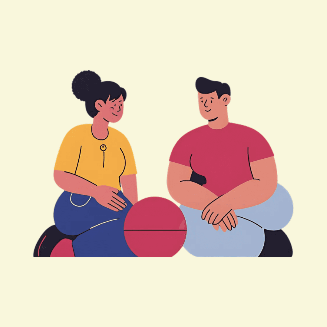 Man and woman having a conversation