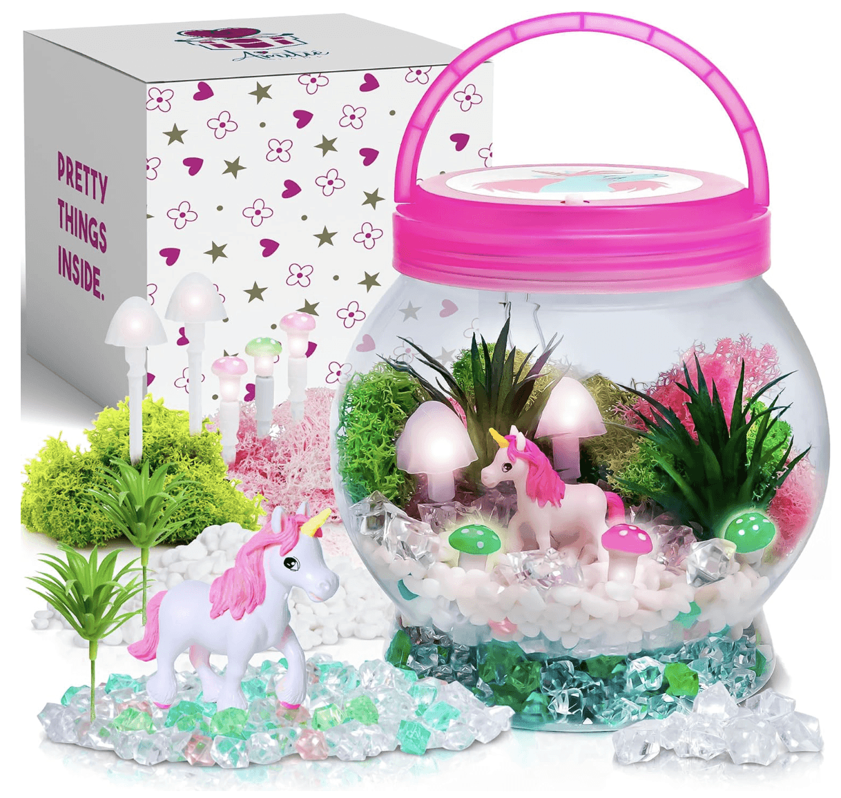 Light-Up Unicorn Terrarium Kit for Kids