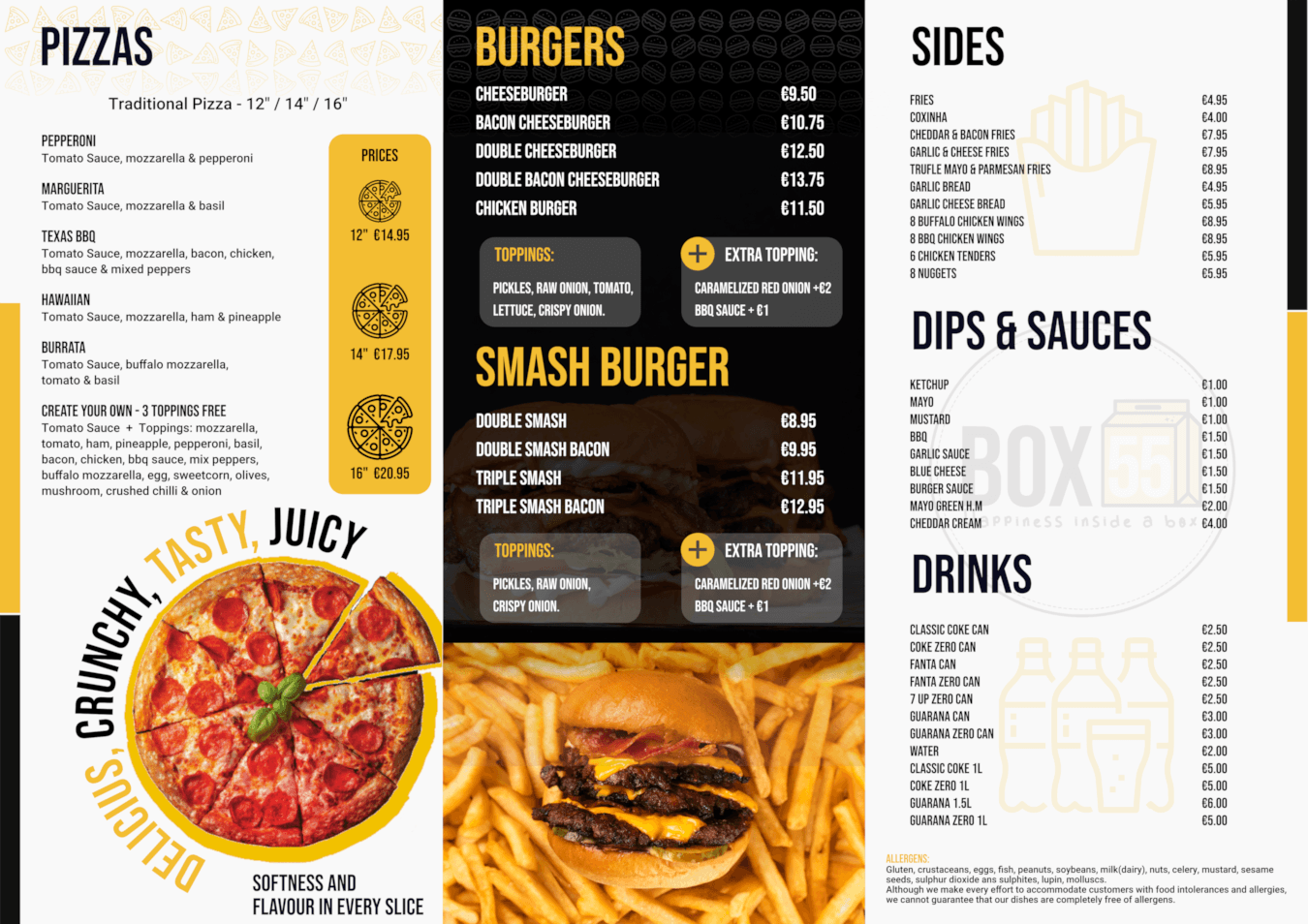 Menu Box55 A3