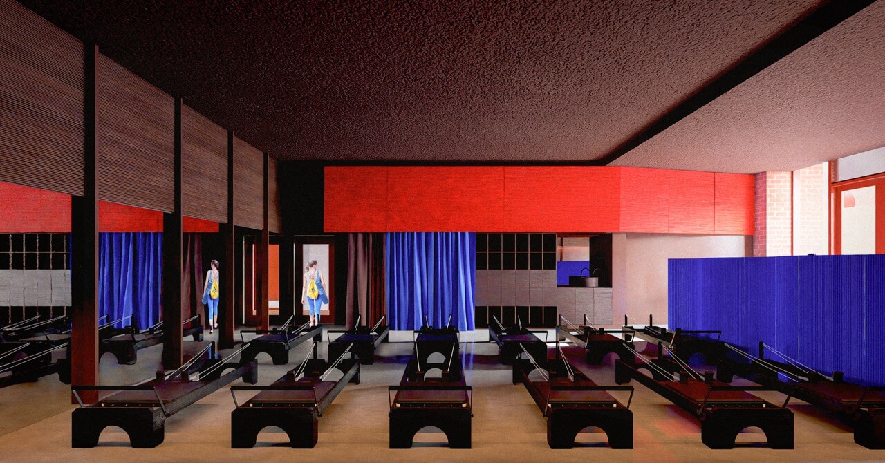 Image of the reformers inside the Kora Pilate Reformer studio in Coburg