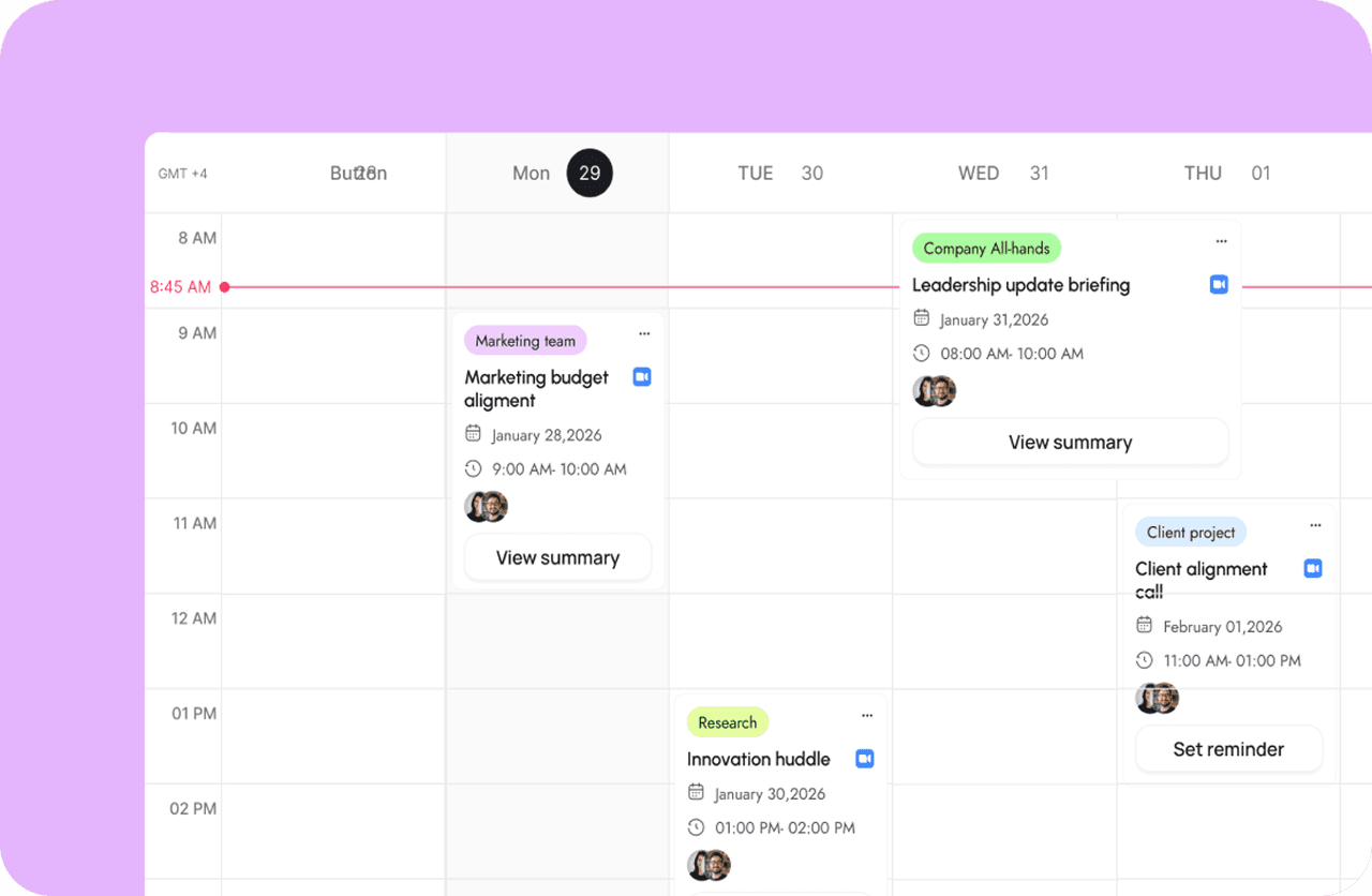 Scheduling calendar with booked time slots
