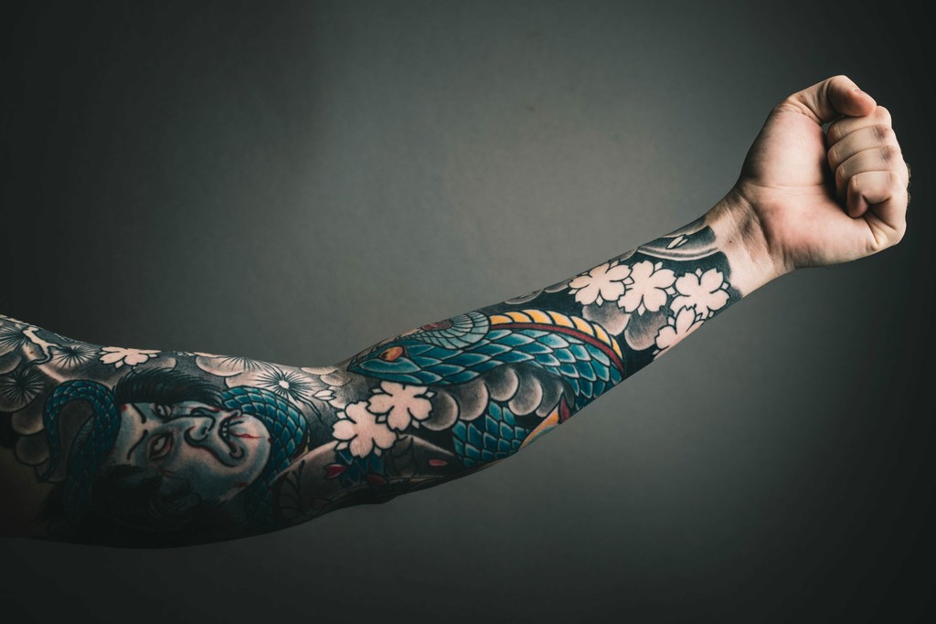 tattooed arm