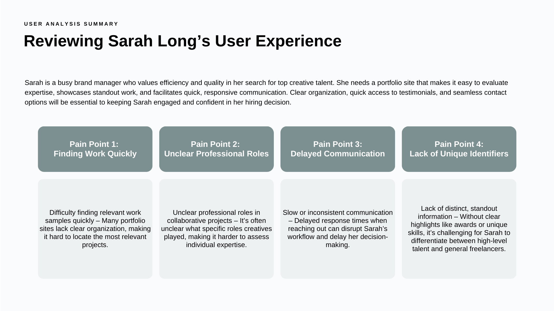 User Analysis