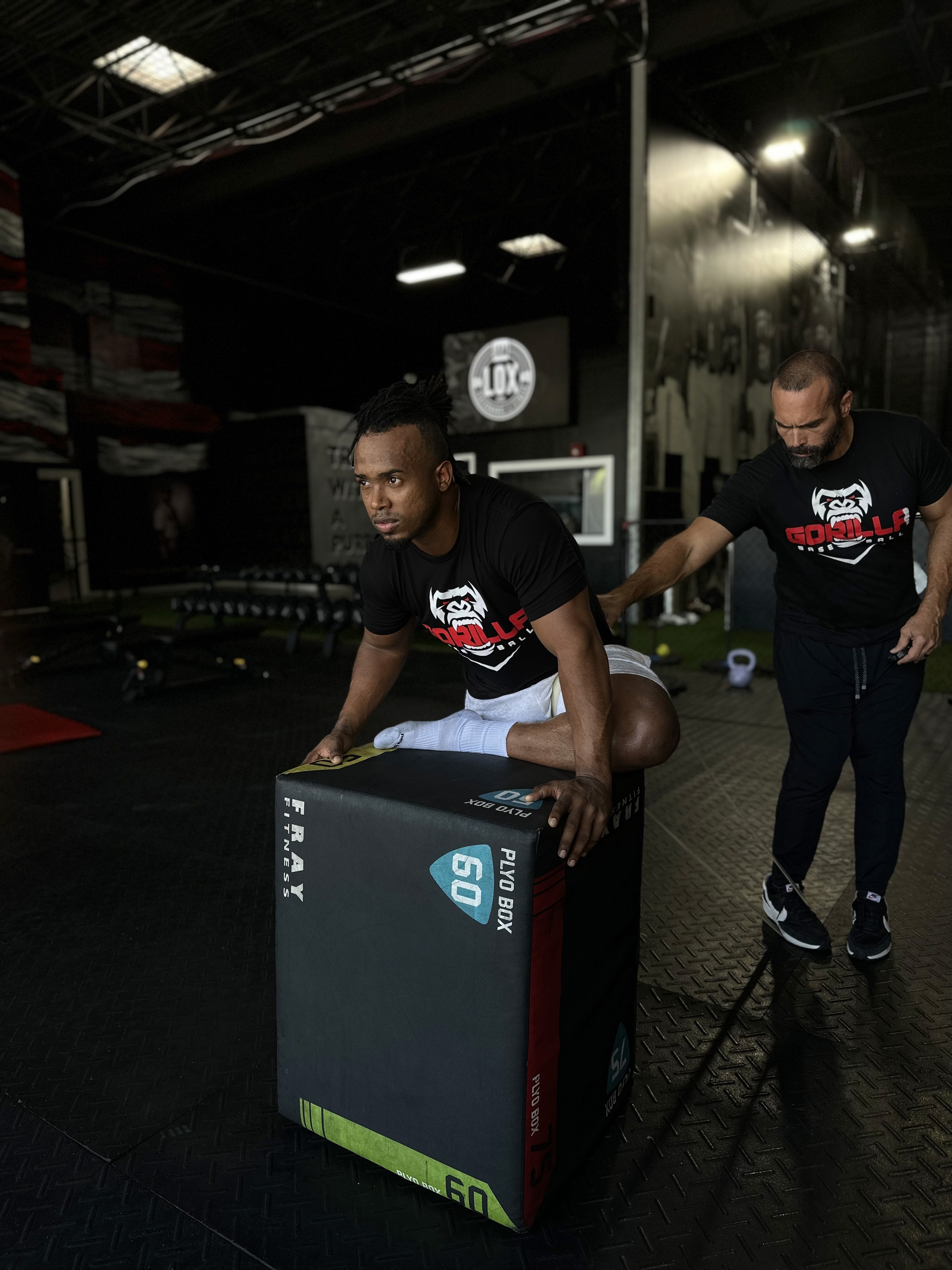 Coach explaining something to an athlete