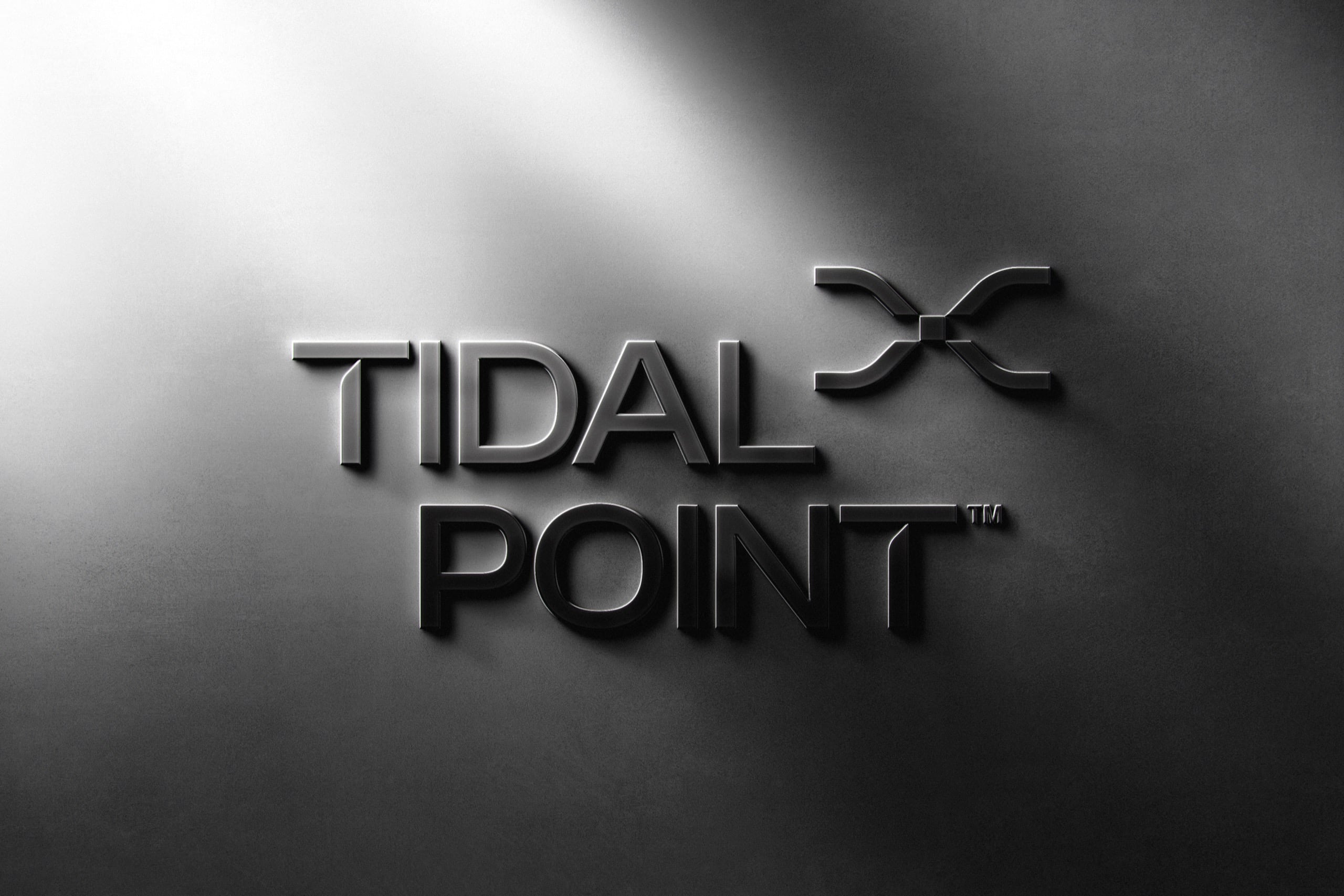 Tidal Point Logo - metal rendering