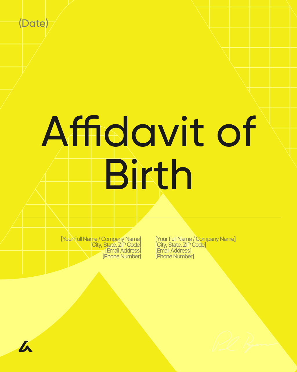 Affidavit of Birth