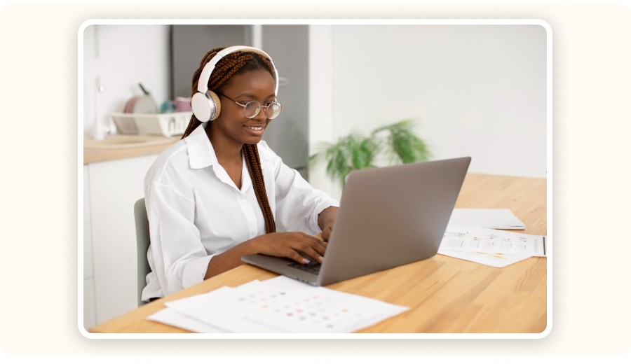 Person using laptop