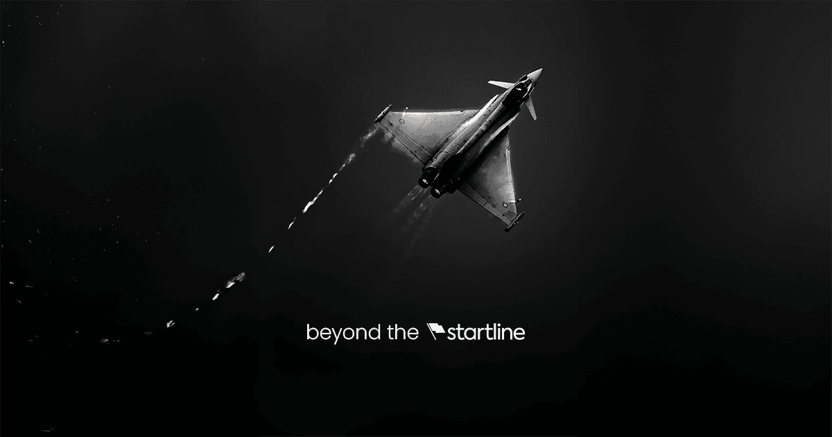 A silhouetted astronaut stands before a glowing portal in a misty, green-lit environment, with their reflection visible in a puddle.