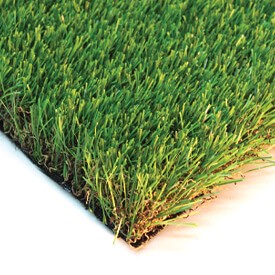 A beautiful combination of lime green and dark green grass fibers with brown and jute thatch fibers completes the ultra-realistic look of this AGL Monte Carlo 60 swatch of synthetic turf.