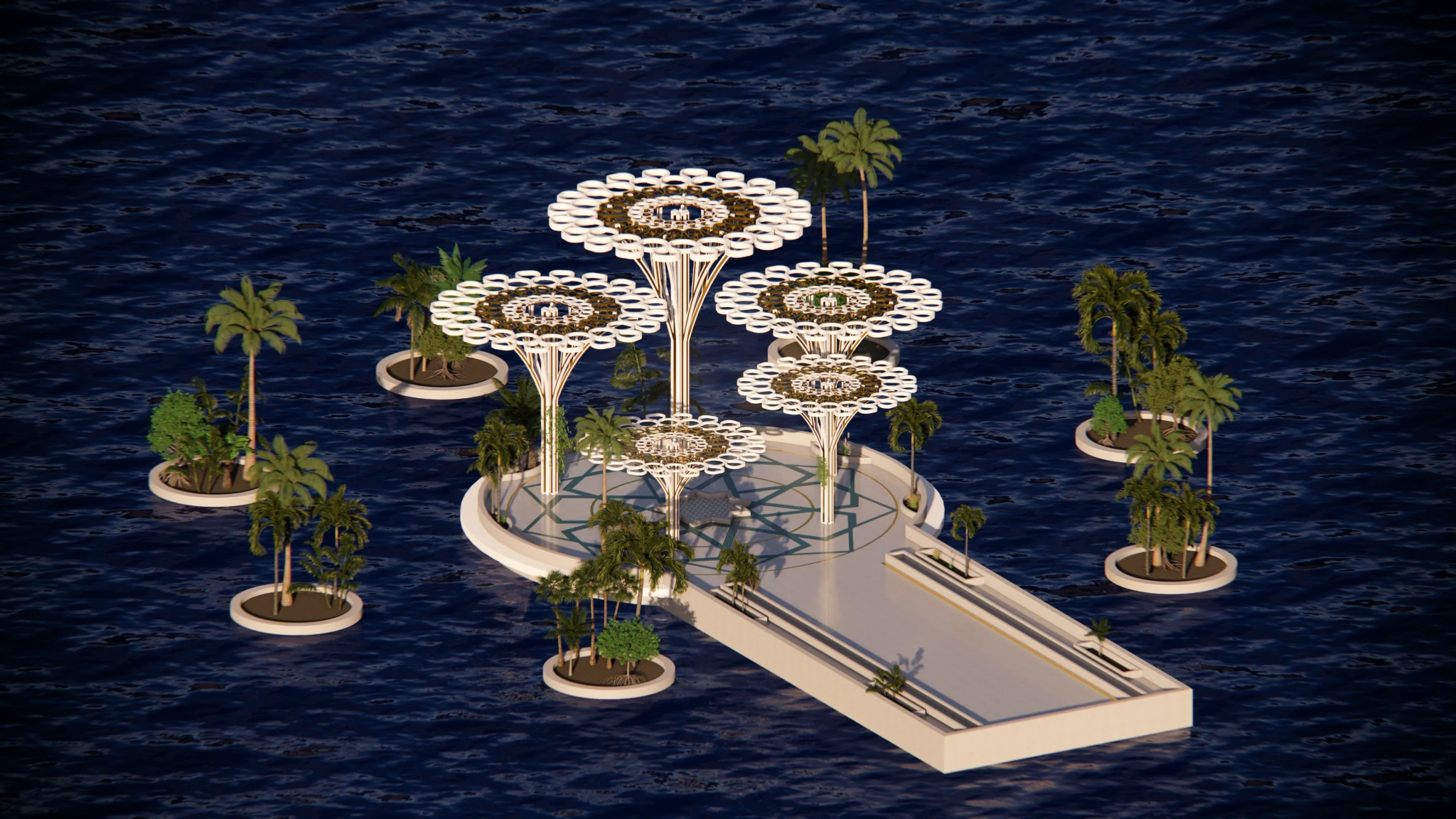 Arabic structures adorned in gold, showcasing intricate designs and architectural beauty.
