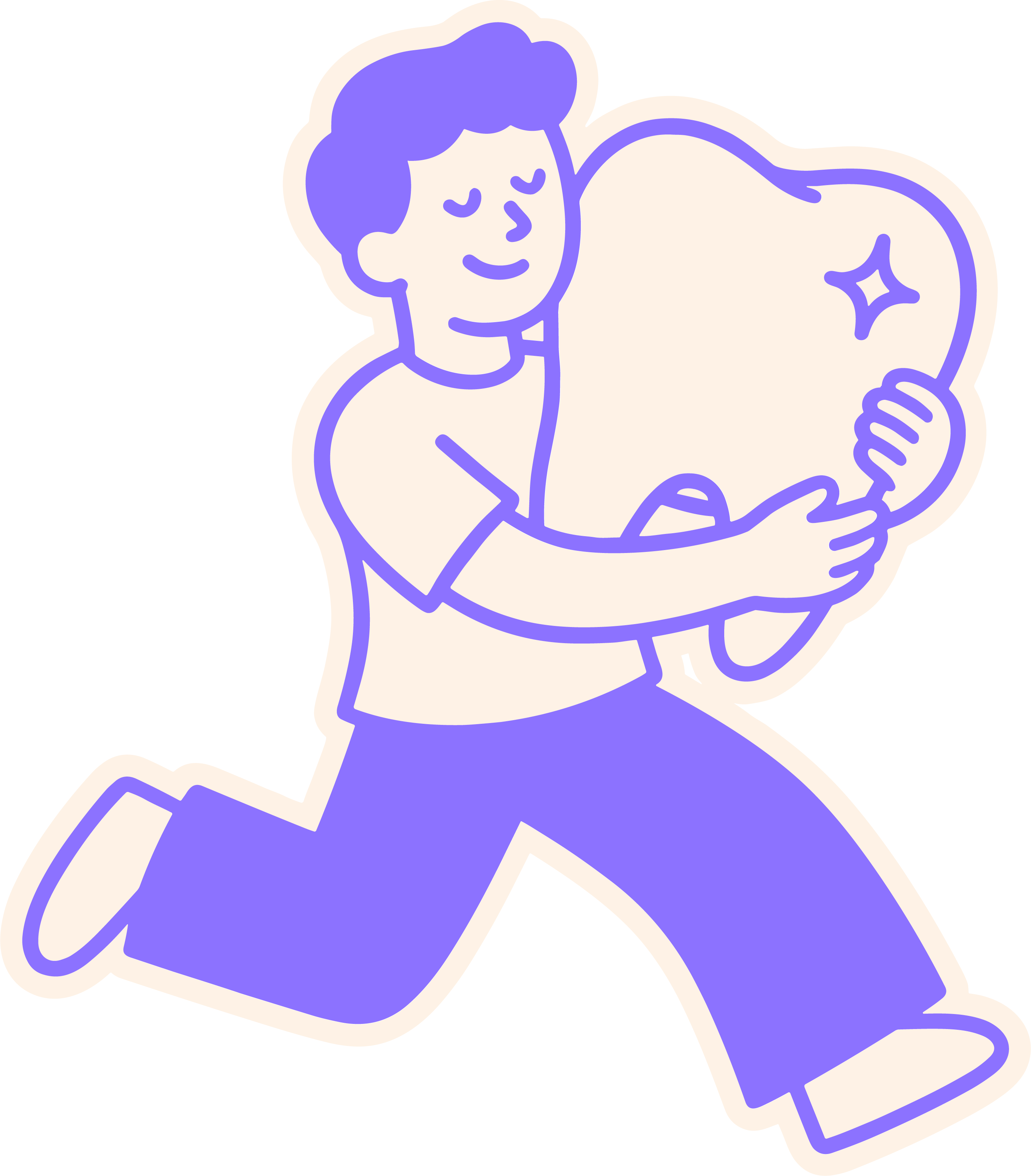 Illustration of a boy holding a tooth