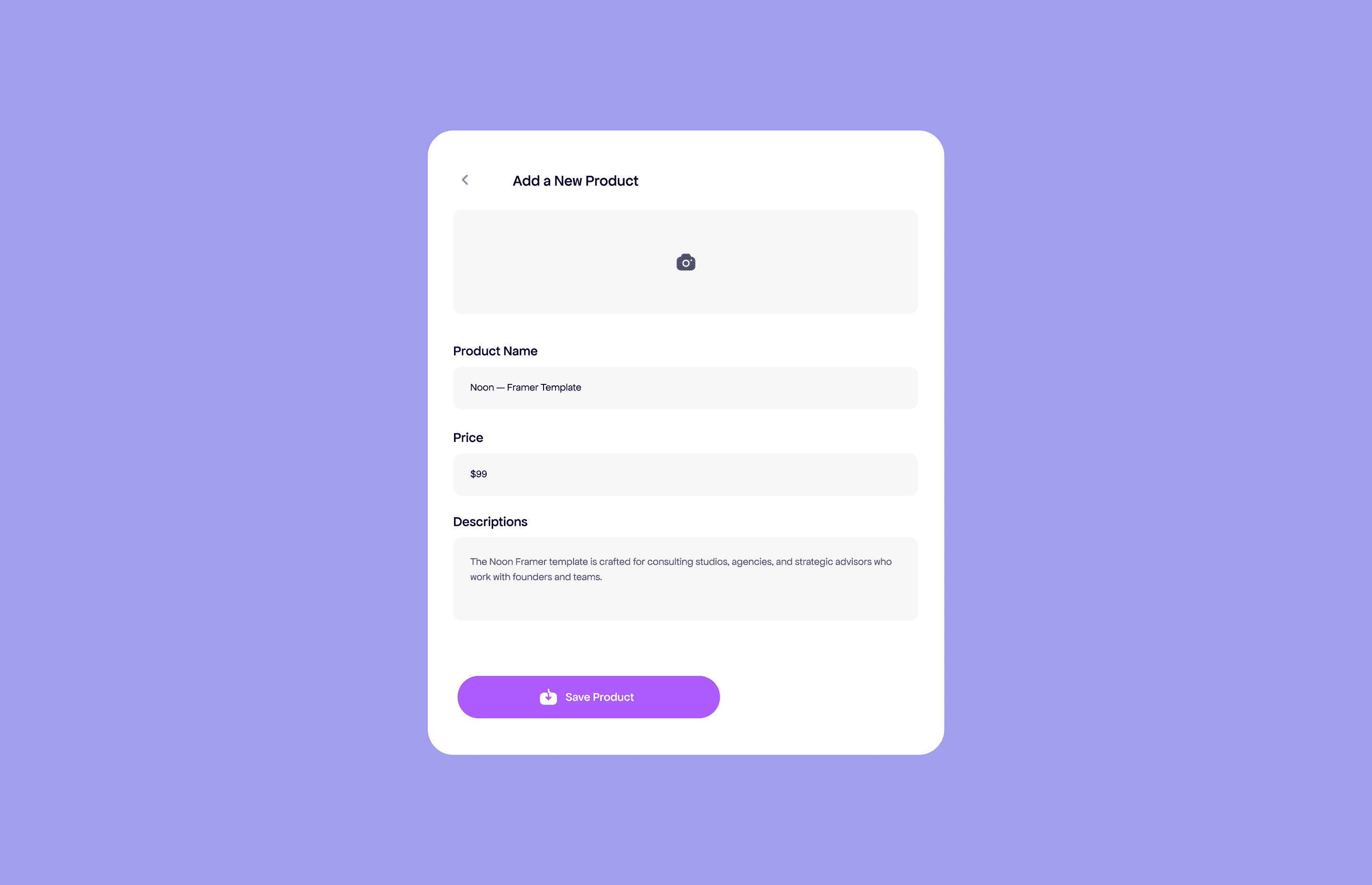 Digitla product dashboard