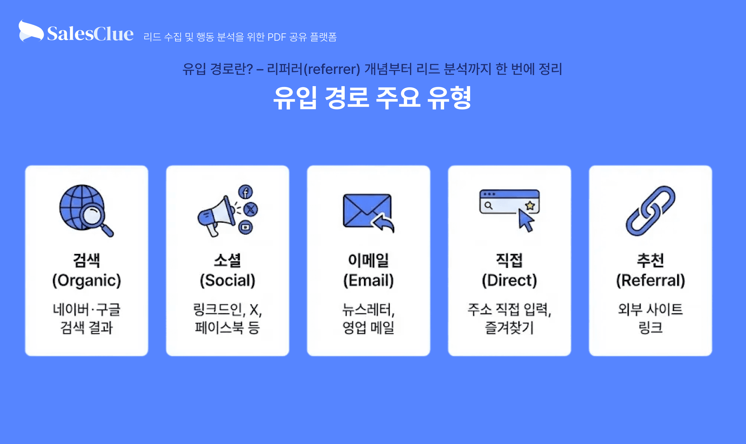 유입 경로 주요 유형