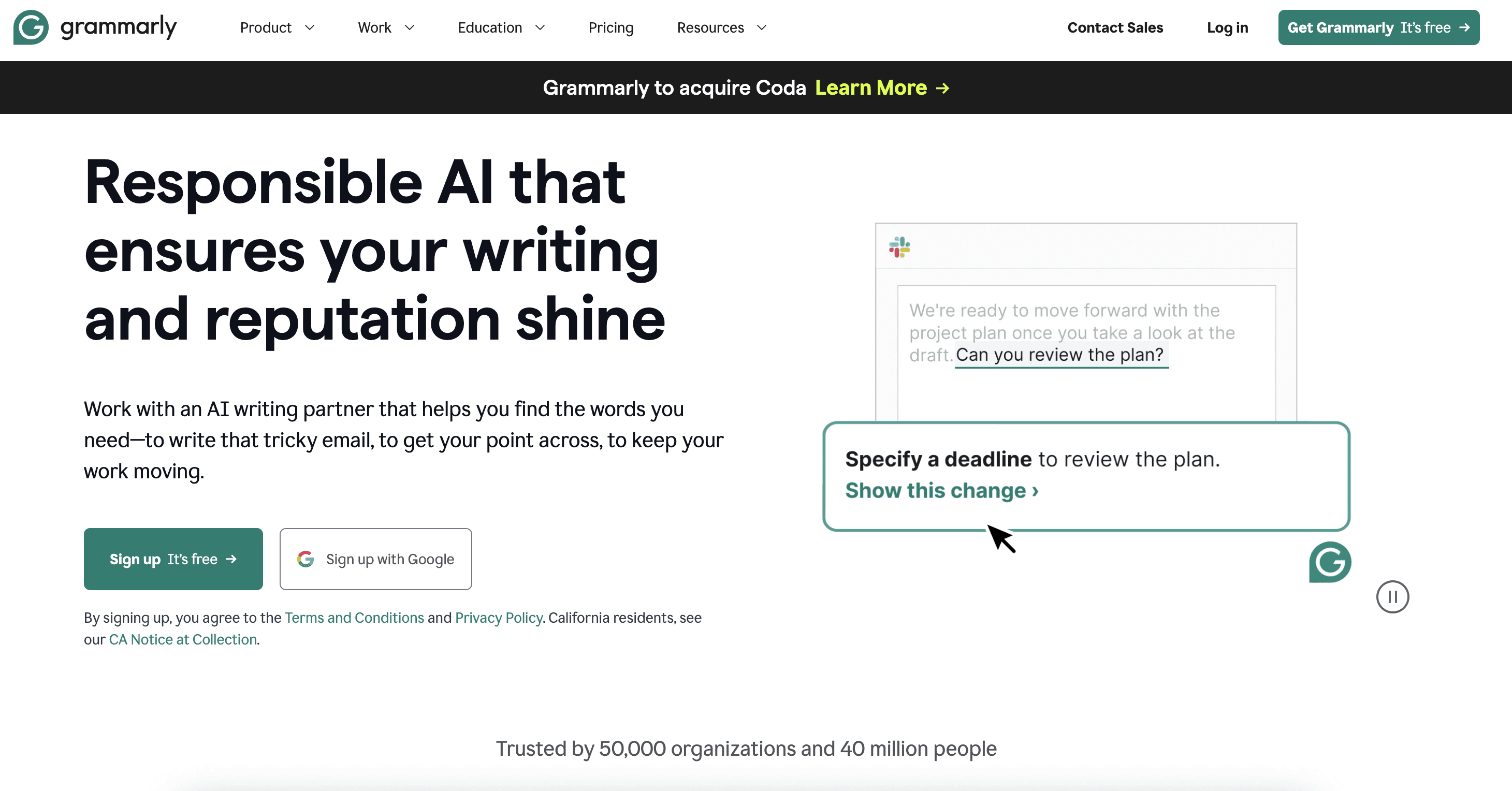 AI writing partner that helps you find the words you need