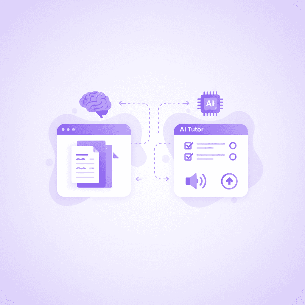 Penseum AI tutor generating quizzes from uploaded student notes
