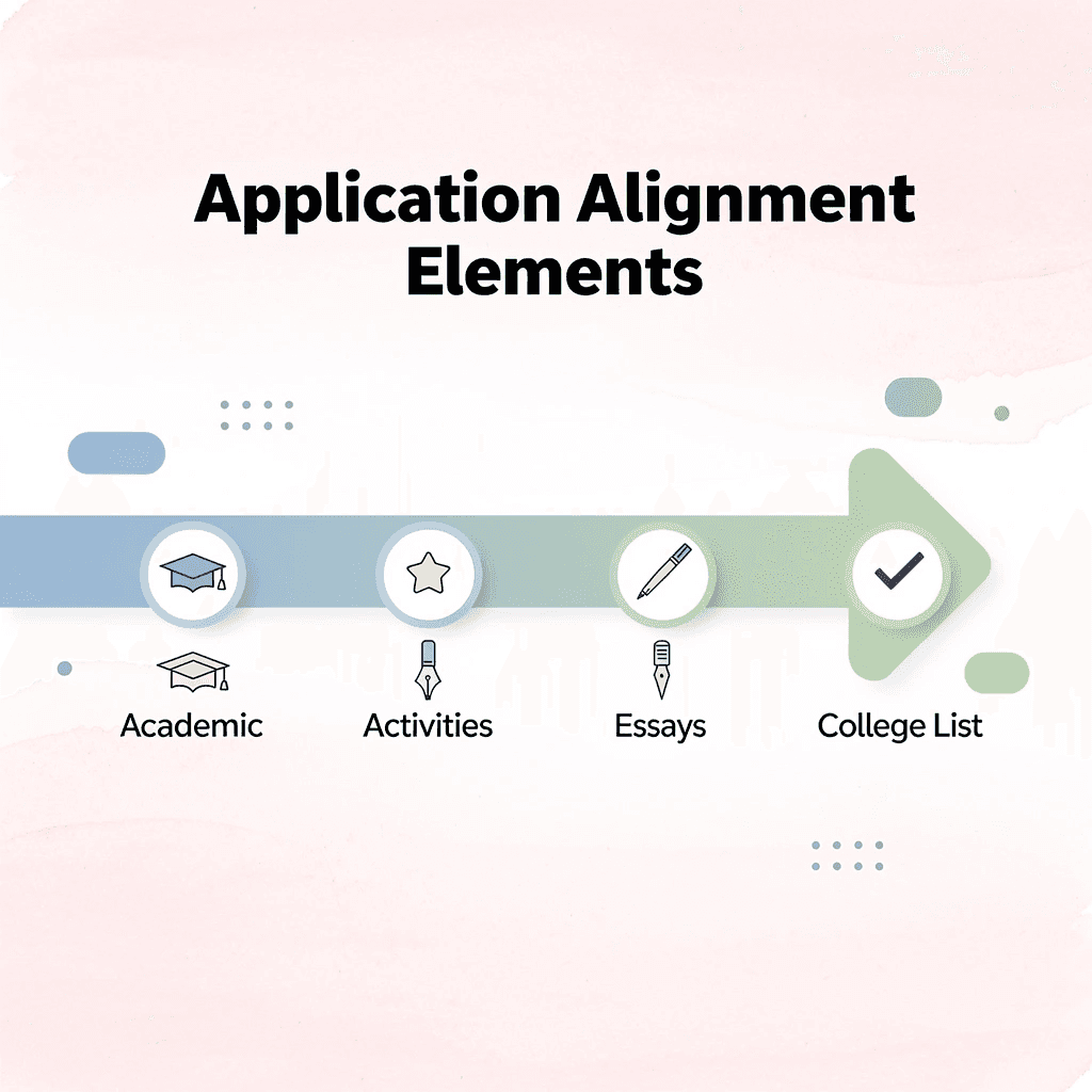 Progression showing four key application alignment elements