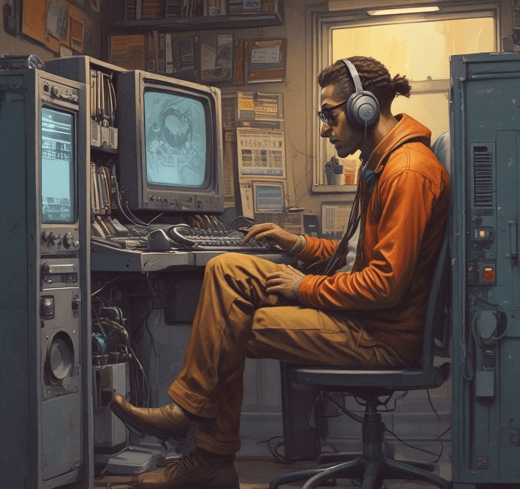 Heso blog image, a man working at a tech company without a stress outlet