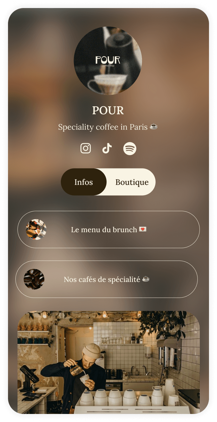 Modèle de site web pour petite entreprise de café avec menu et commande en ligne