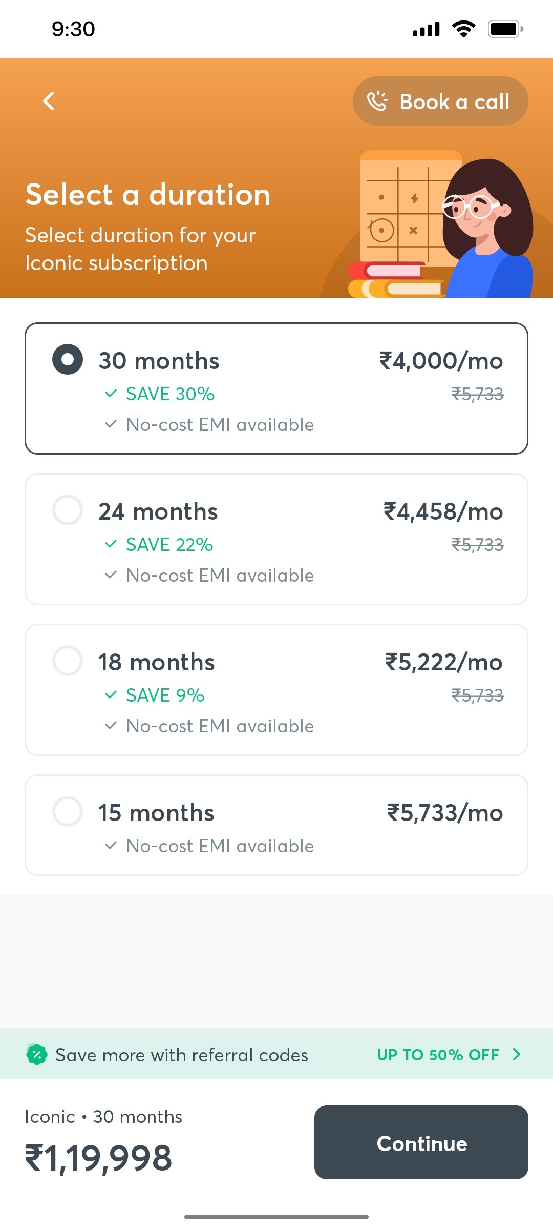 Unacademy Select a Duration