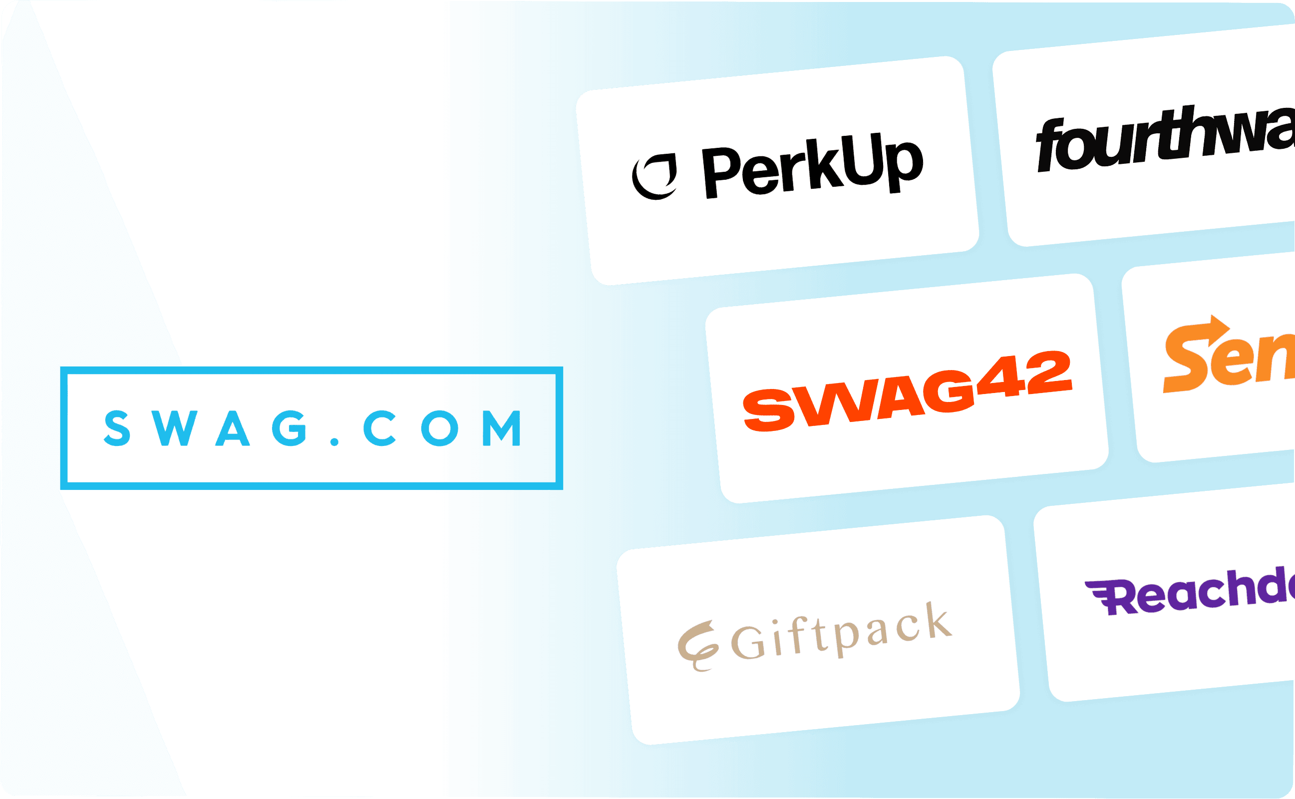 Alternatives to Swag.com that include PerkUp, Fourthwall, Swag42, Sendoso, Giftpack, and Reachdesk.