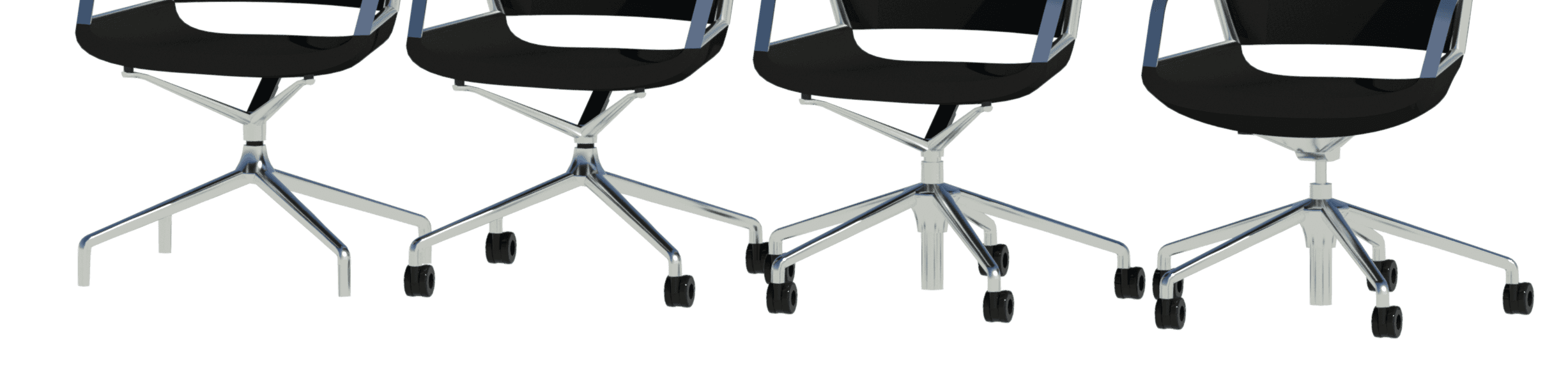 The Graph chair is available with four different bases – four-star base, four-star base with castors, five-star base with castors and five-star base with rocking mechanism.