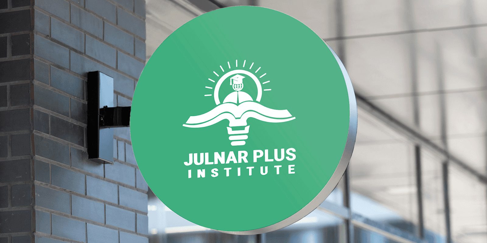 "Sign showcasing DJULNAR Institute, an aviation training center in Algeria, providing professional education and career development in aviation."