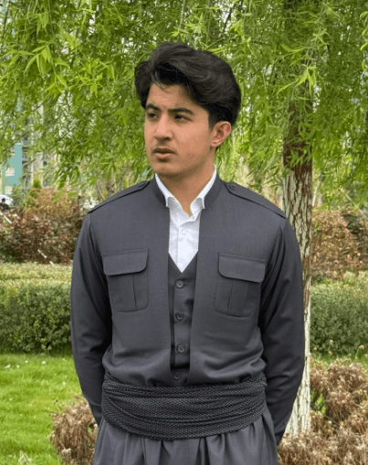 Portrait of portfolio creator – back view