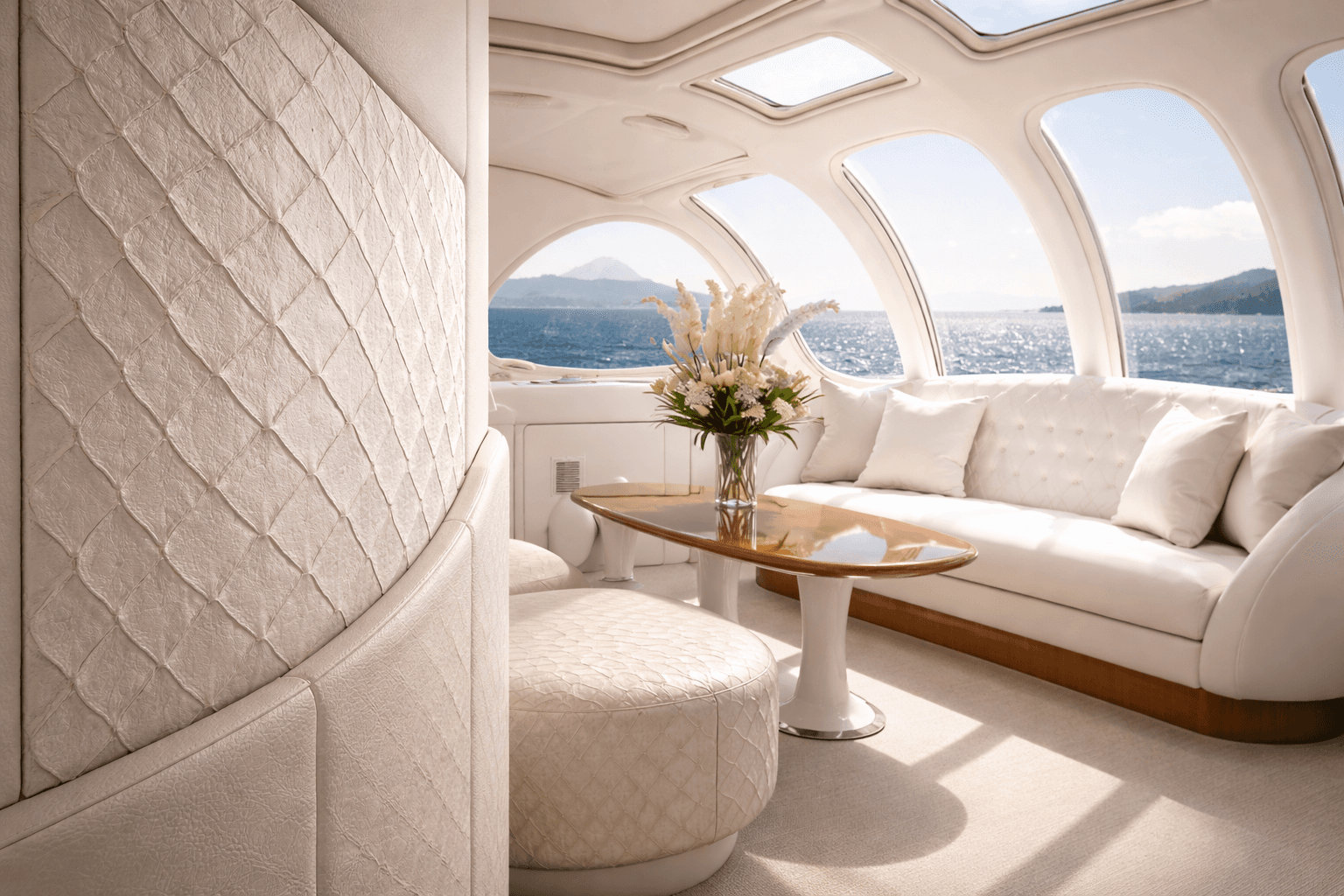 woman holding a phone and man looking at the phone. both are smiling