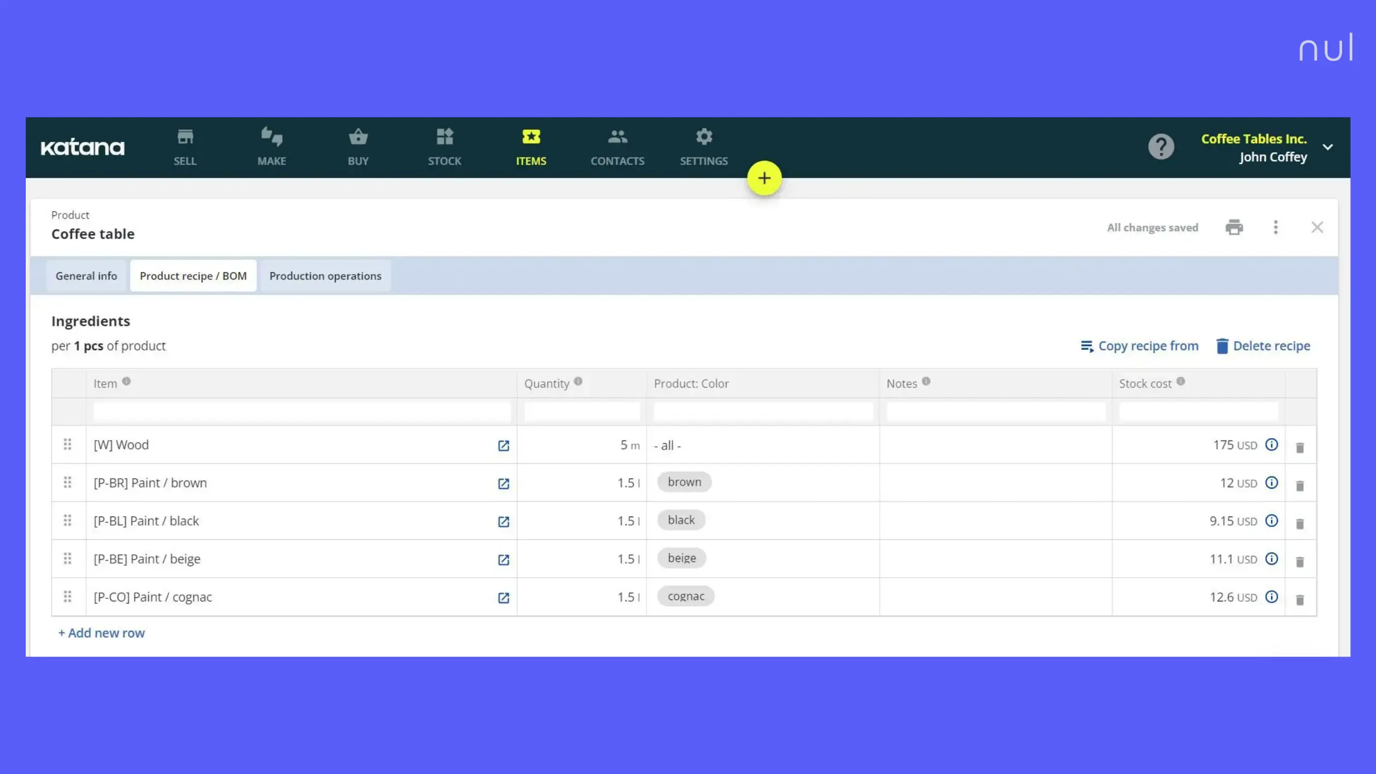 Katana MRP is a cloud-based inventory and production platform.