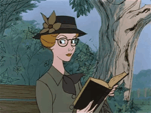 Anita from 101 dalmations reading