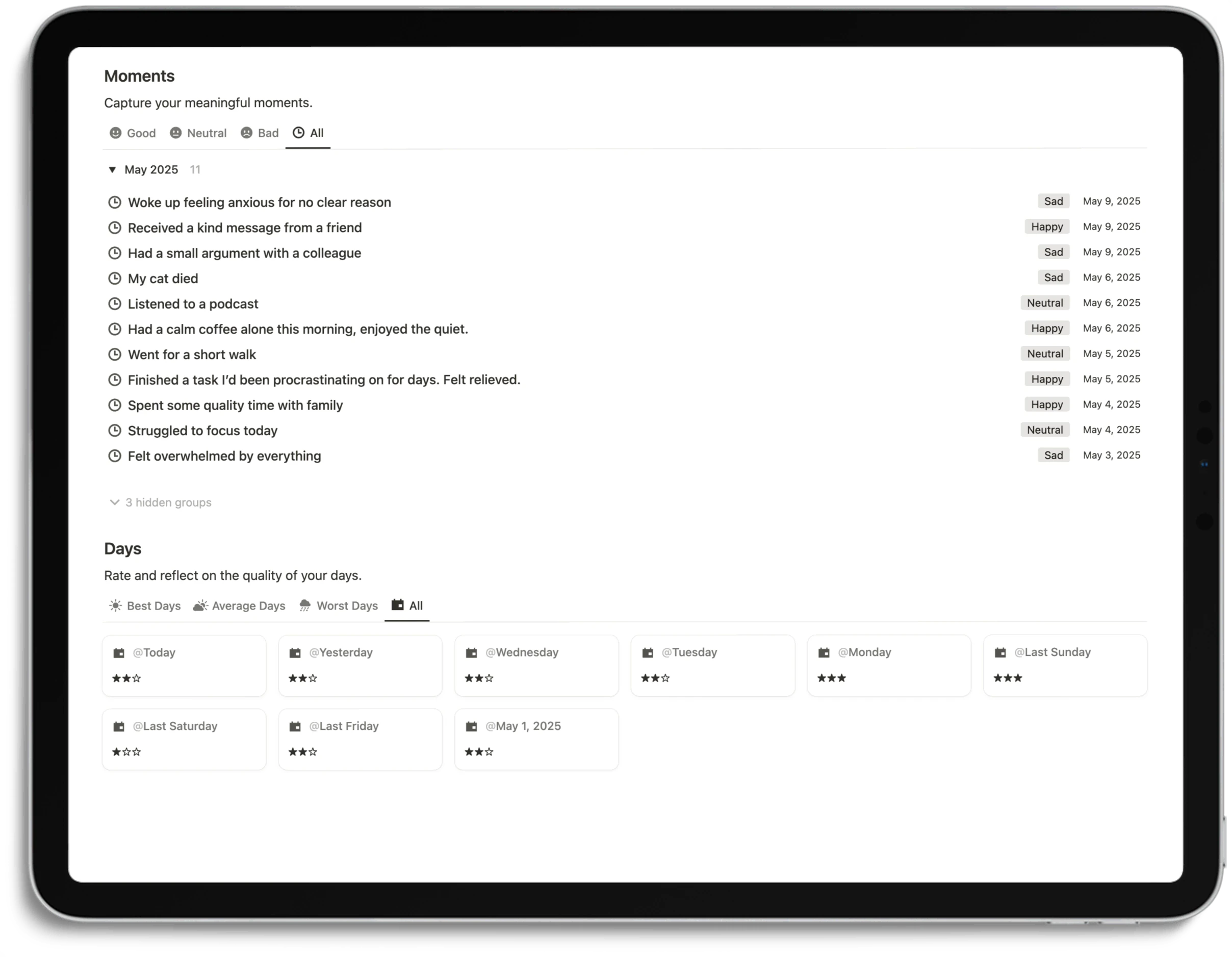 Notion Life Planner - Feature Journal