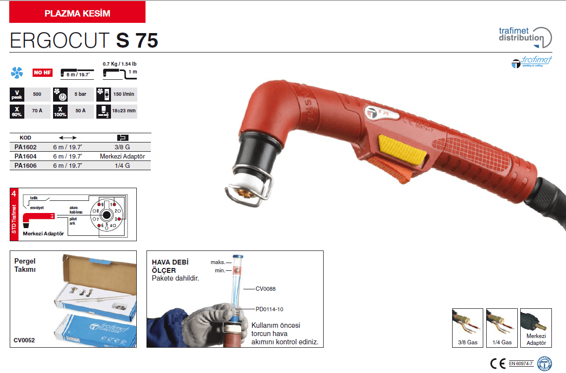 Trafimet Plazma Torç Ergocut S75