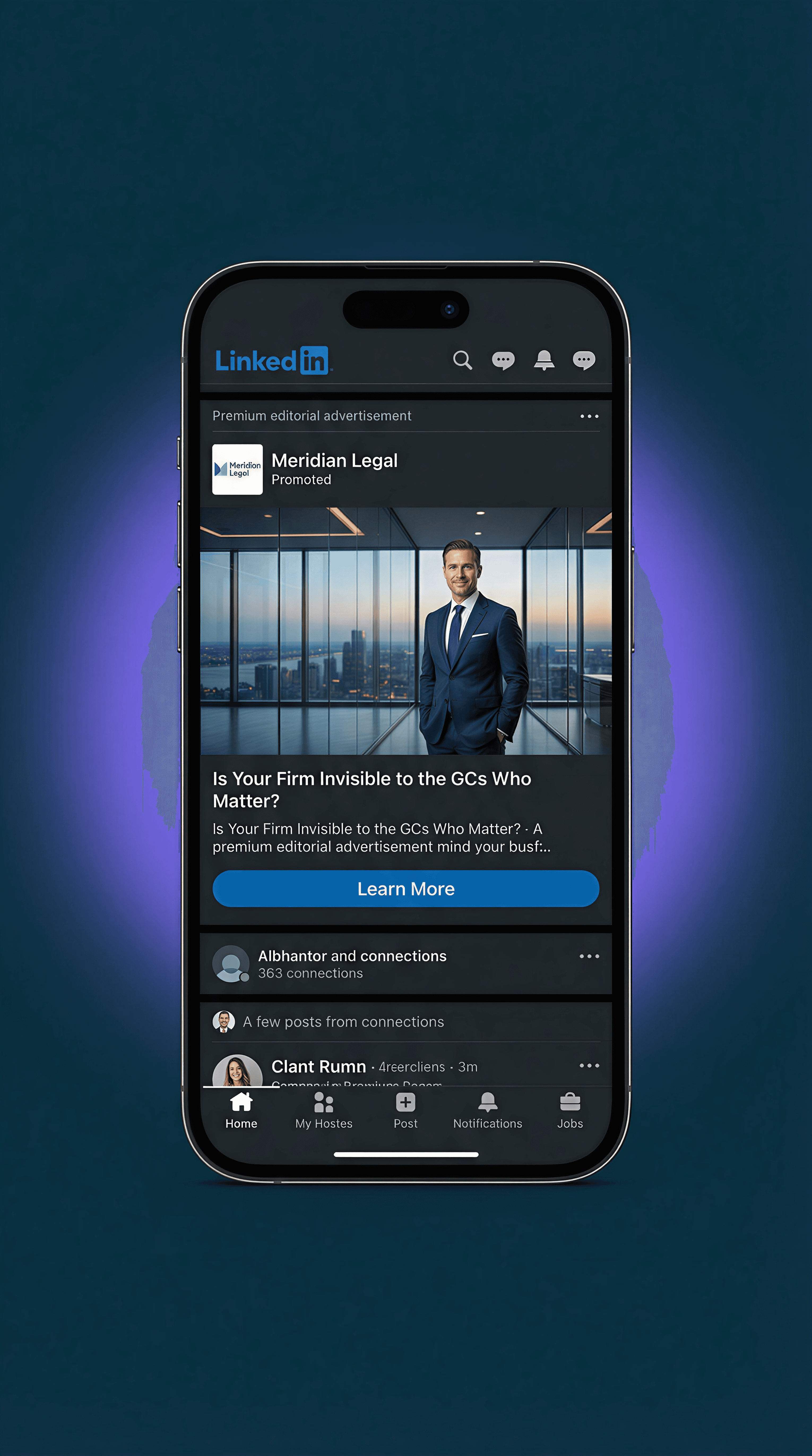 linkedin ad mock up