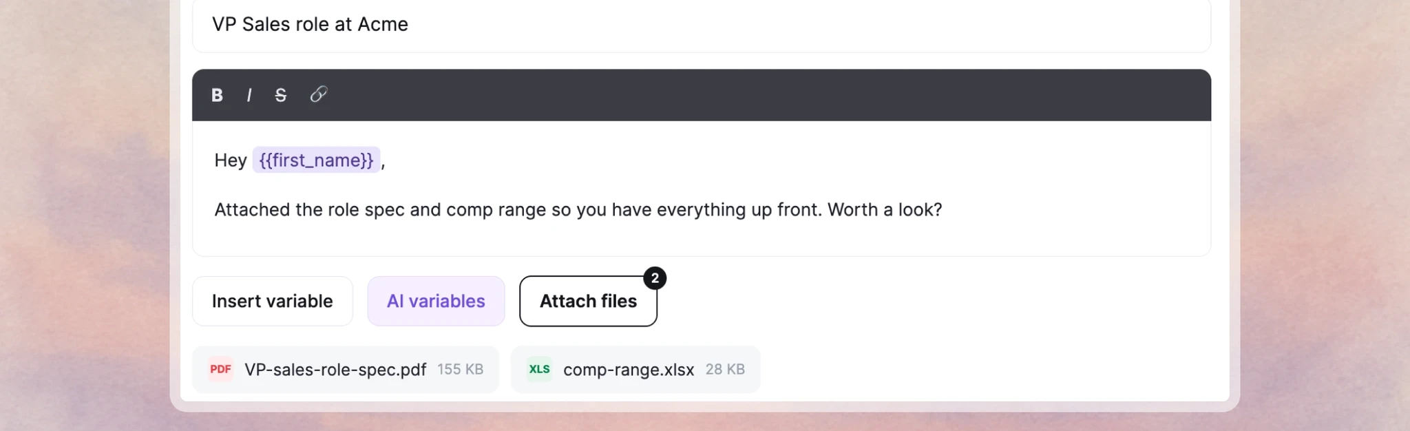 Stardex AI ATS Feature | Attachments in campaigns and email templates