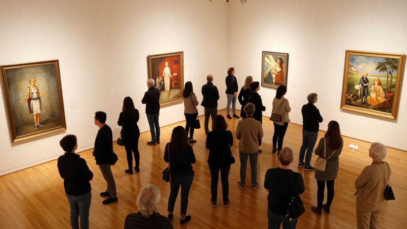 A diverse crowd gathered at a creative workshop