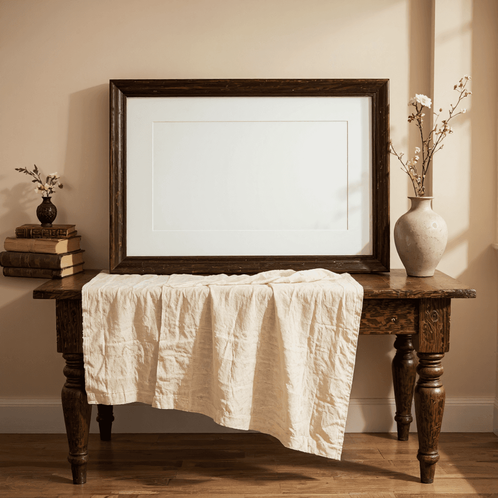 product photography of framed picture