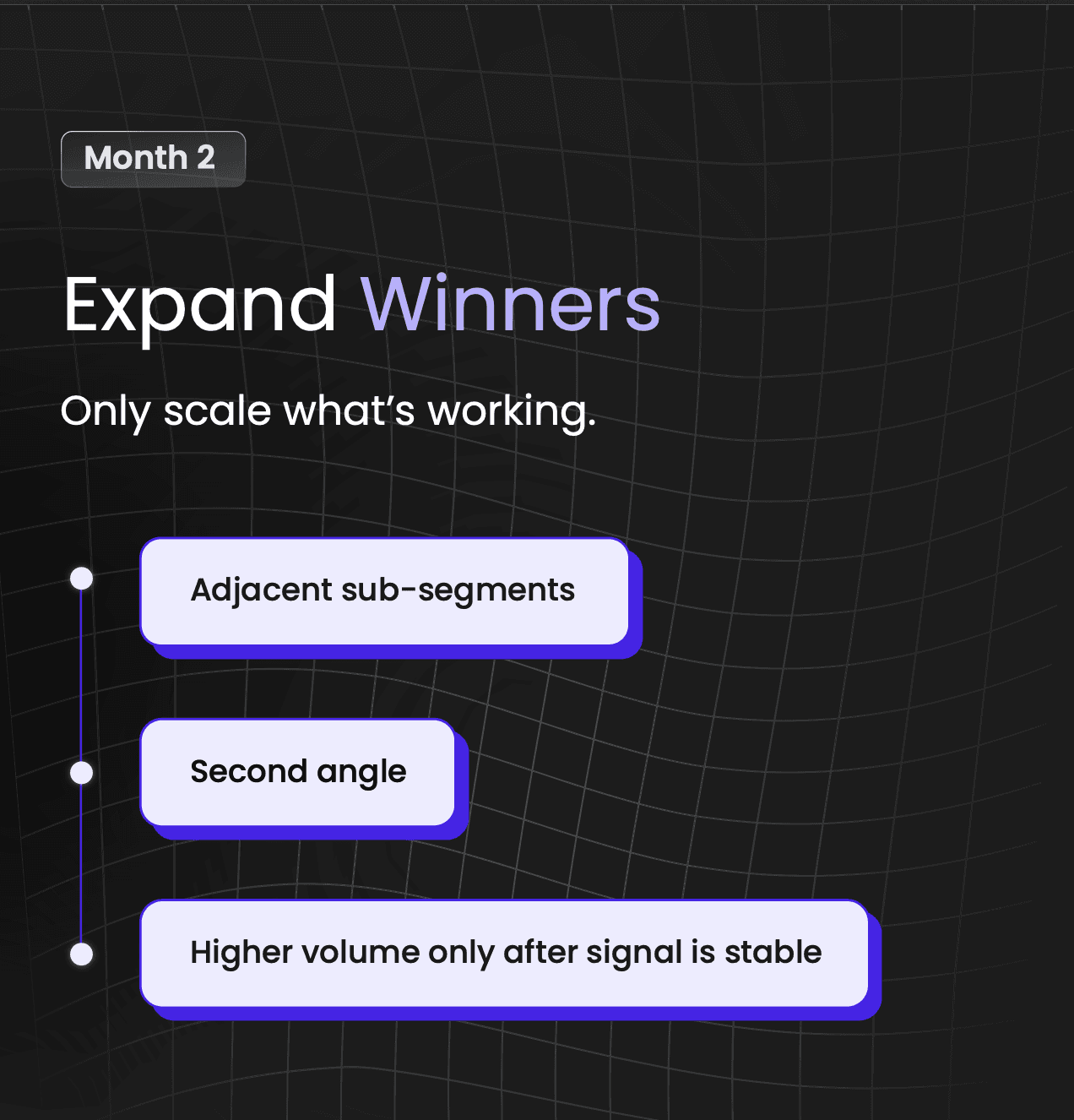 Expand outbound winners adjacent segments second angle month 2