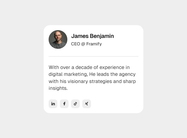 Framer Team Card Component